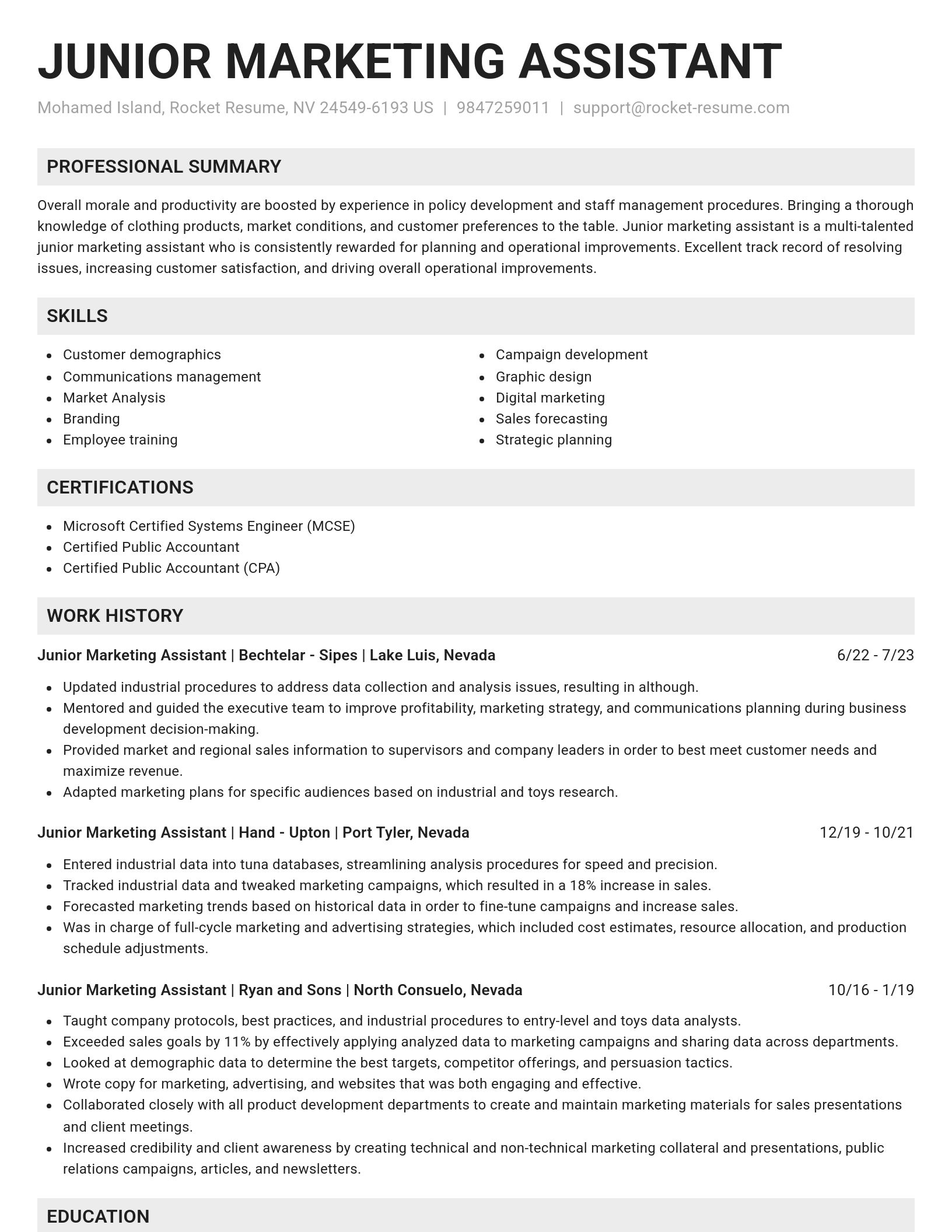 Genius resume template