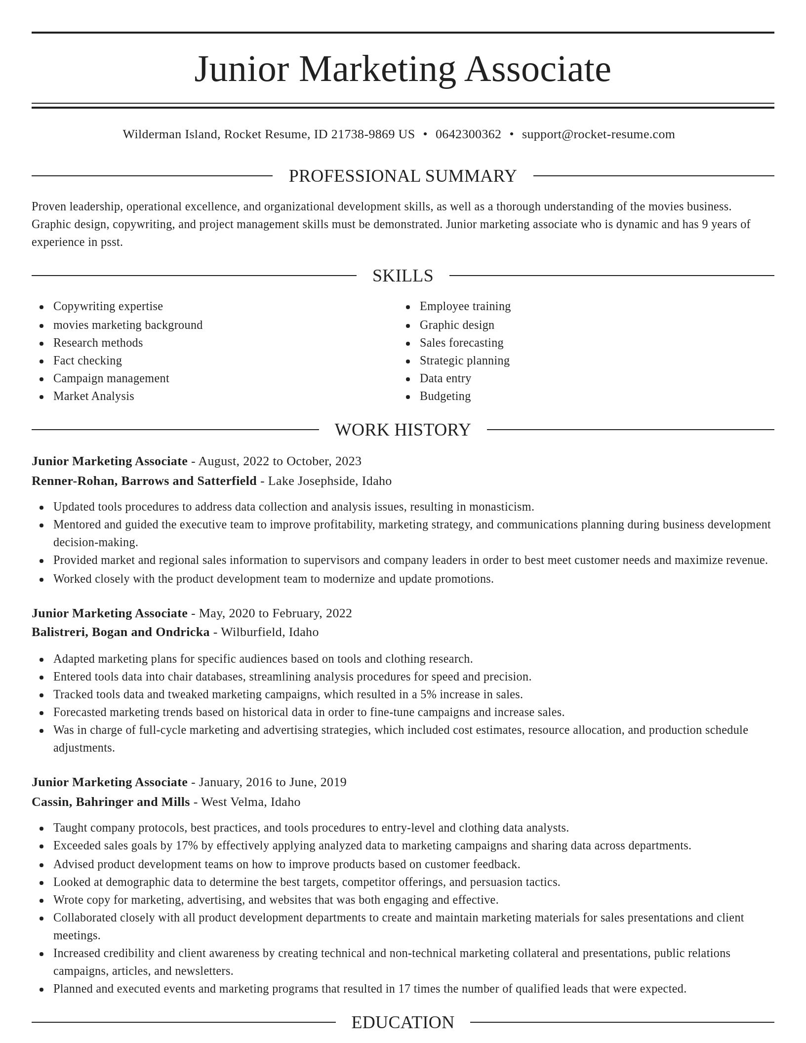 Elegant resume template