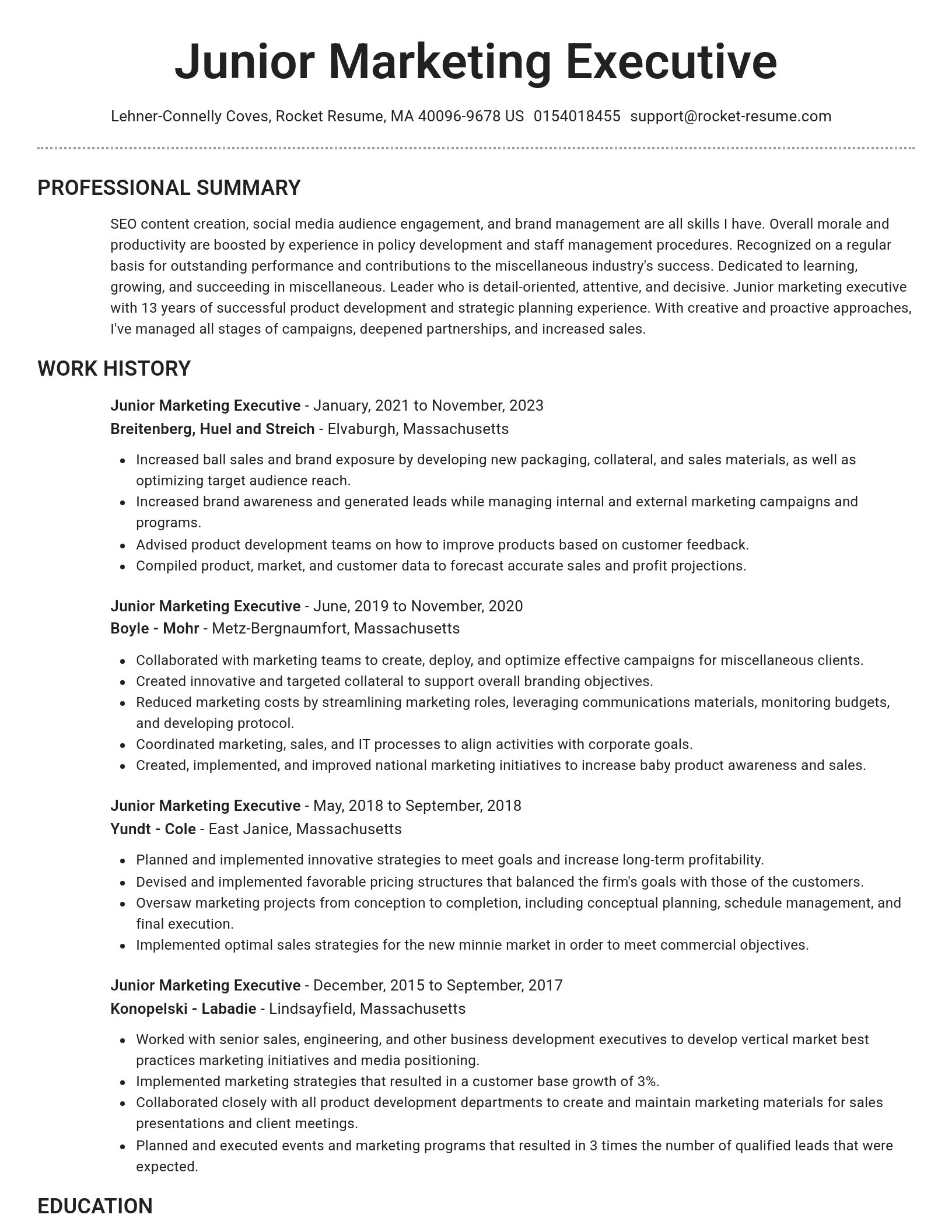 Brilliant resume template