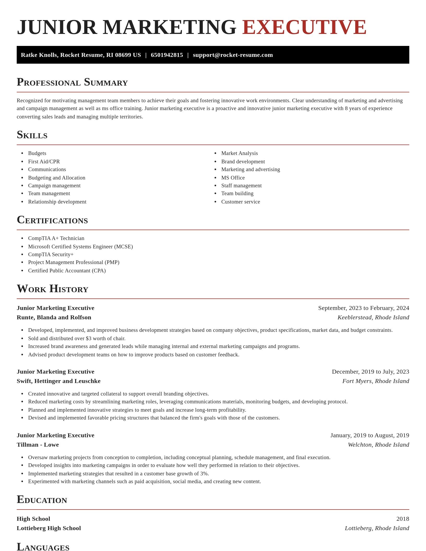 Exquisite resume template