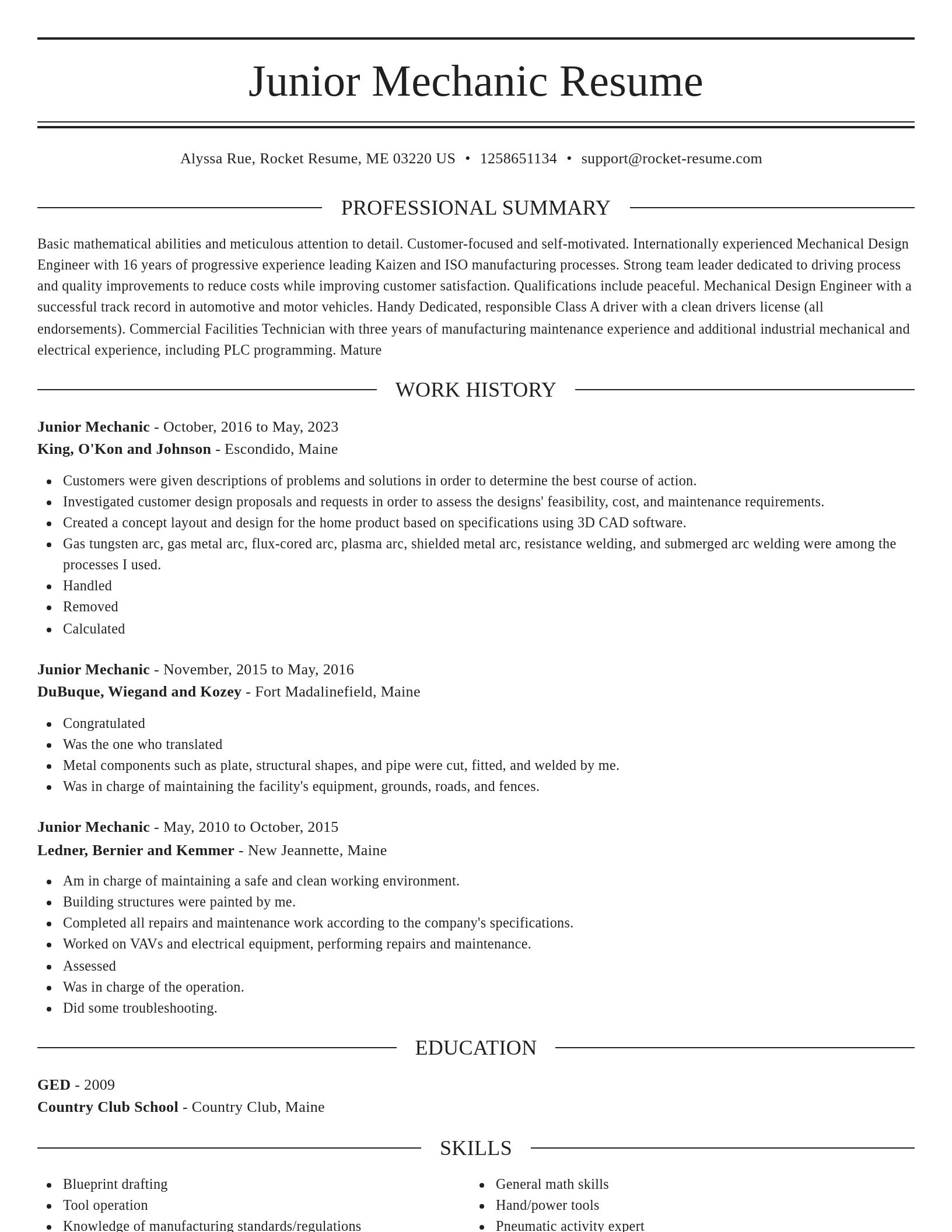 Elegant resume template