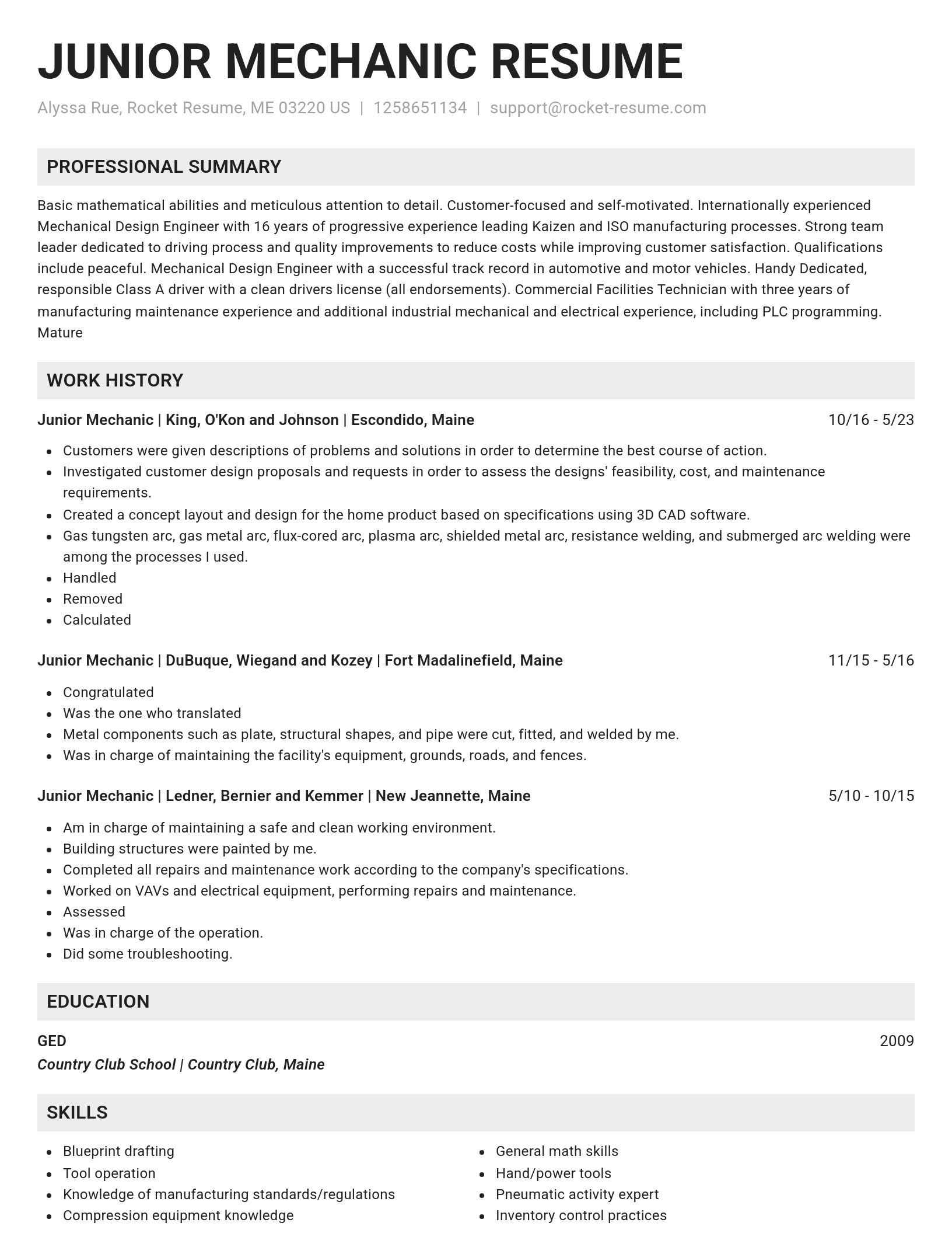 Genius resume template