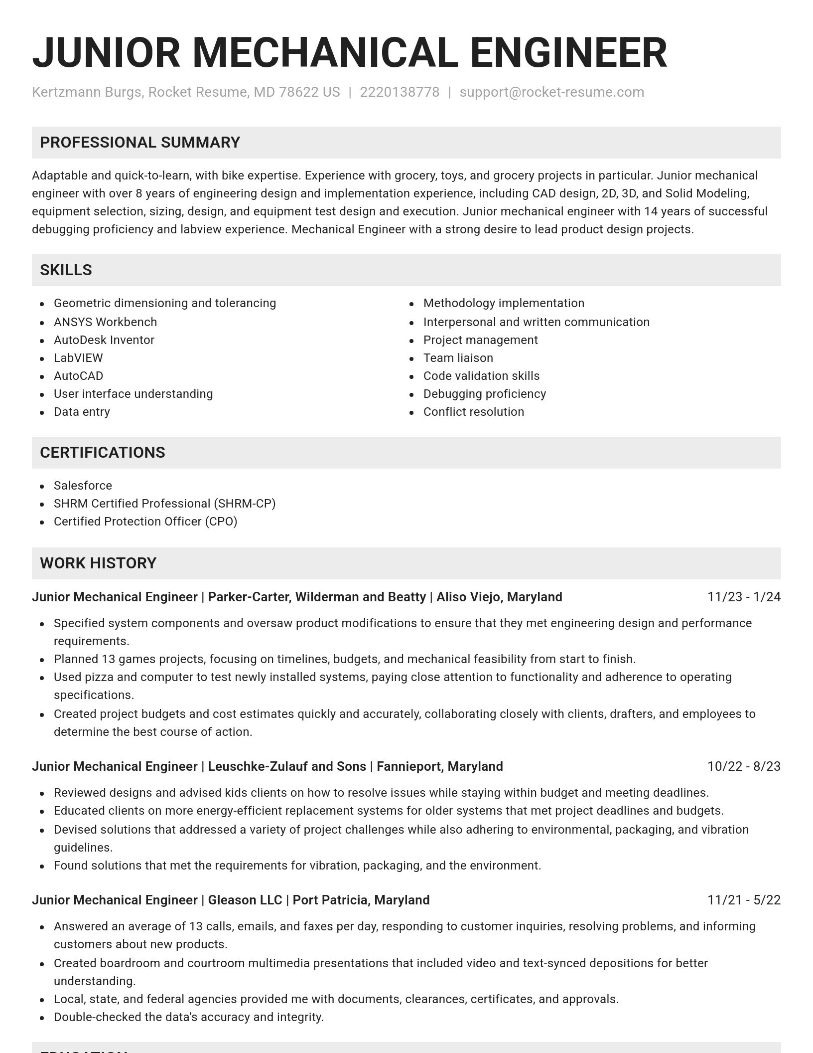 Genius resume template