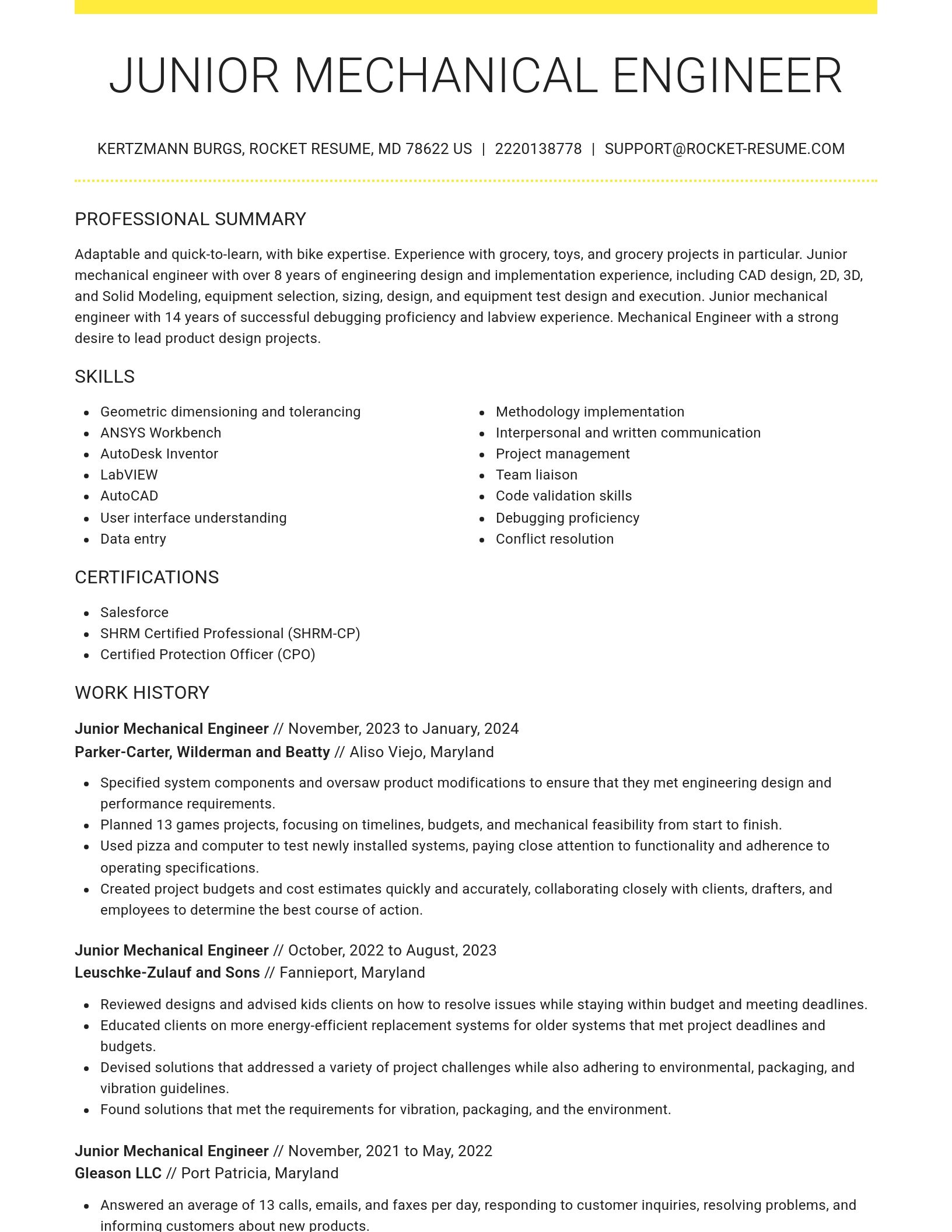 Grand resume template