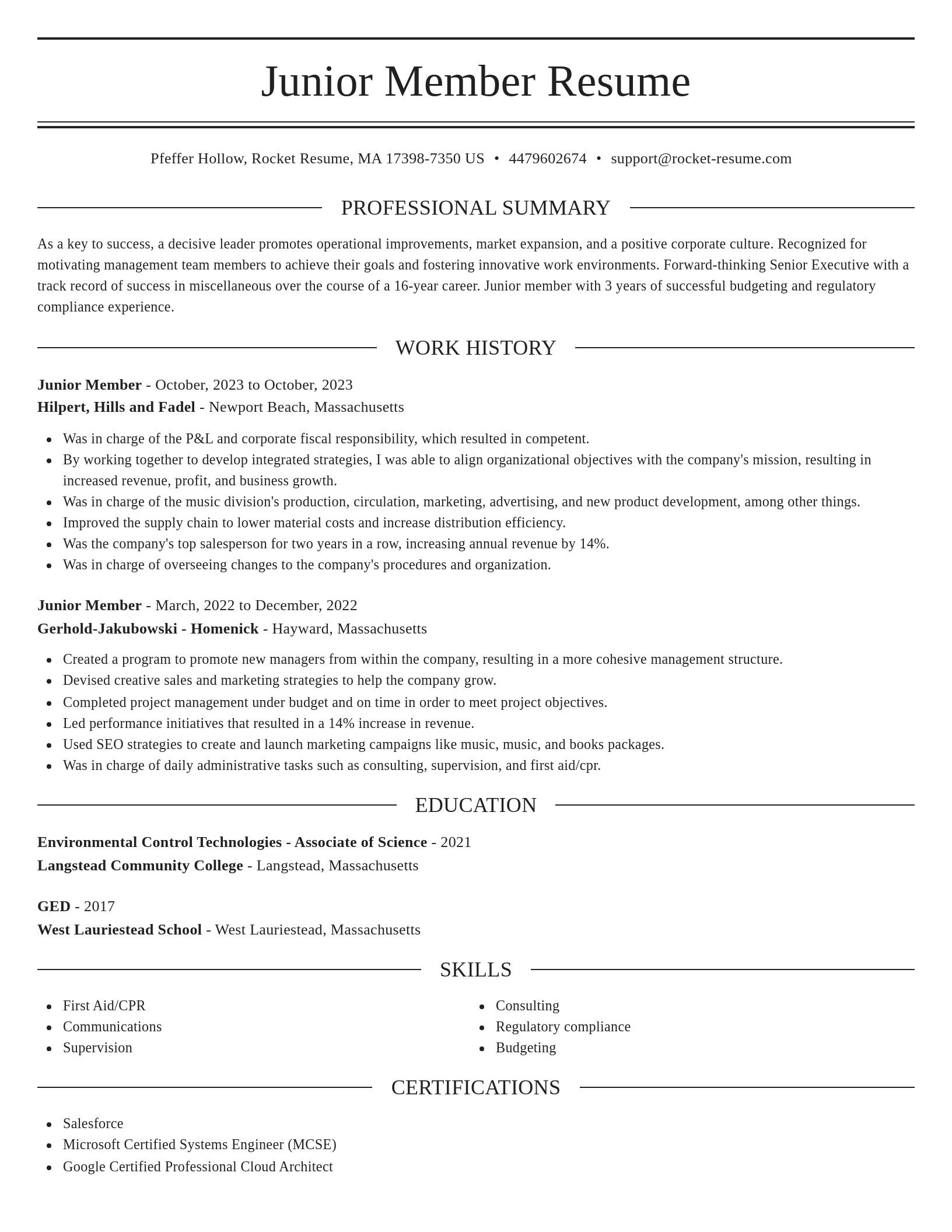 Elegant resume template