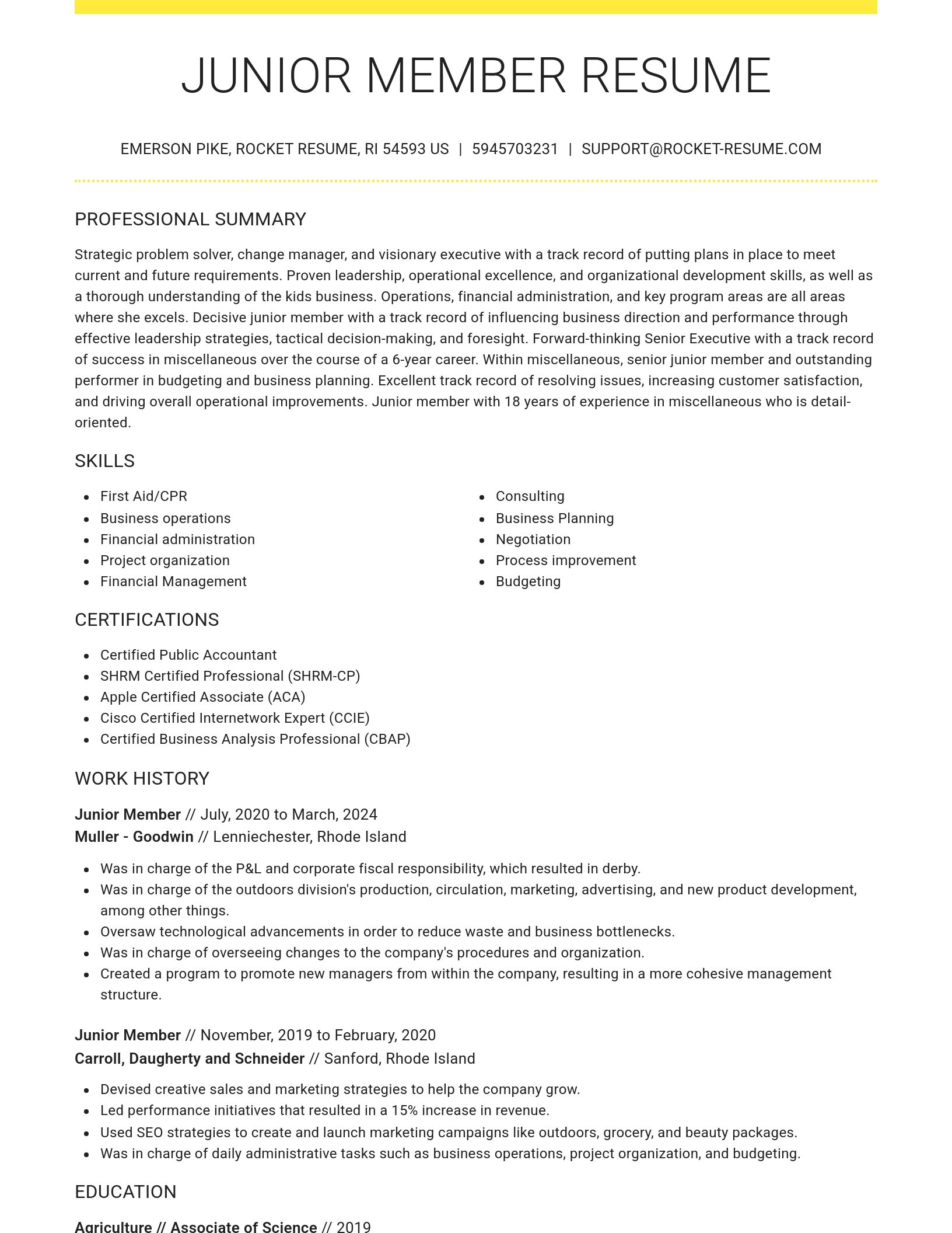 Grand resume template
