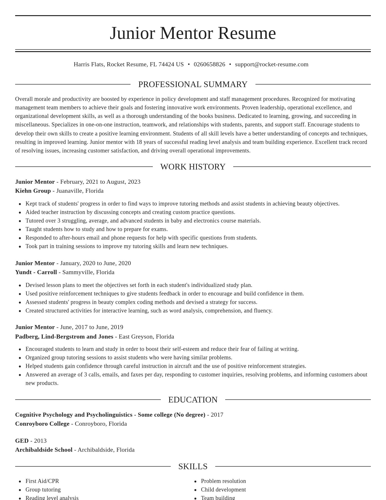 Elegant resume template