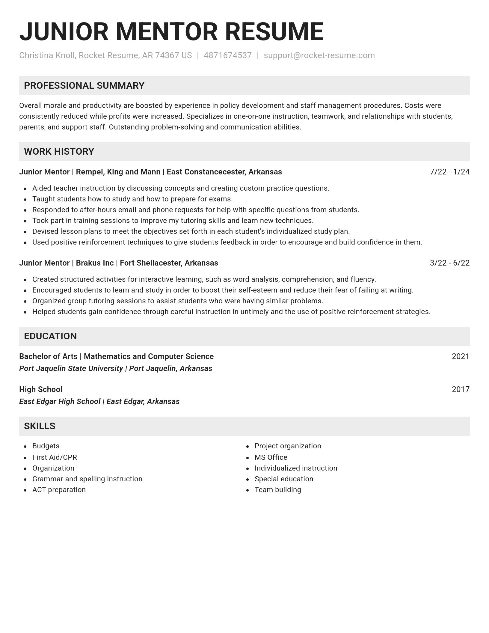 Genius resume template