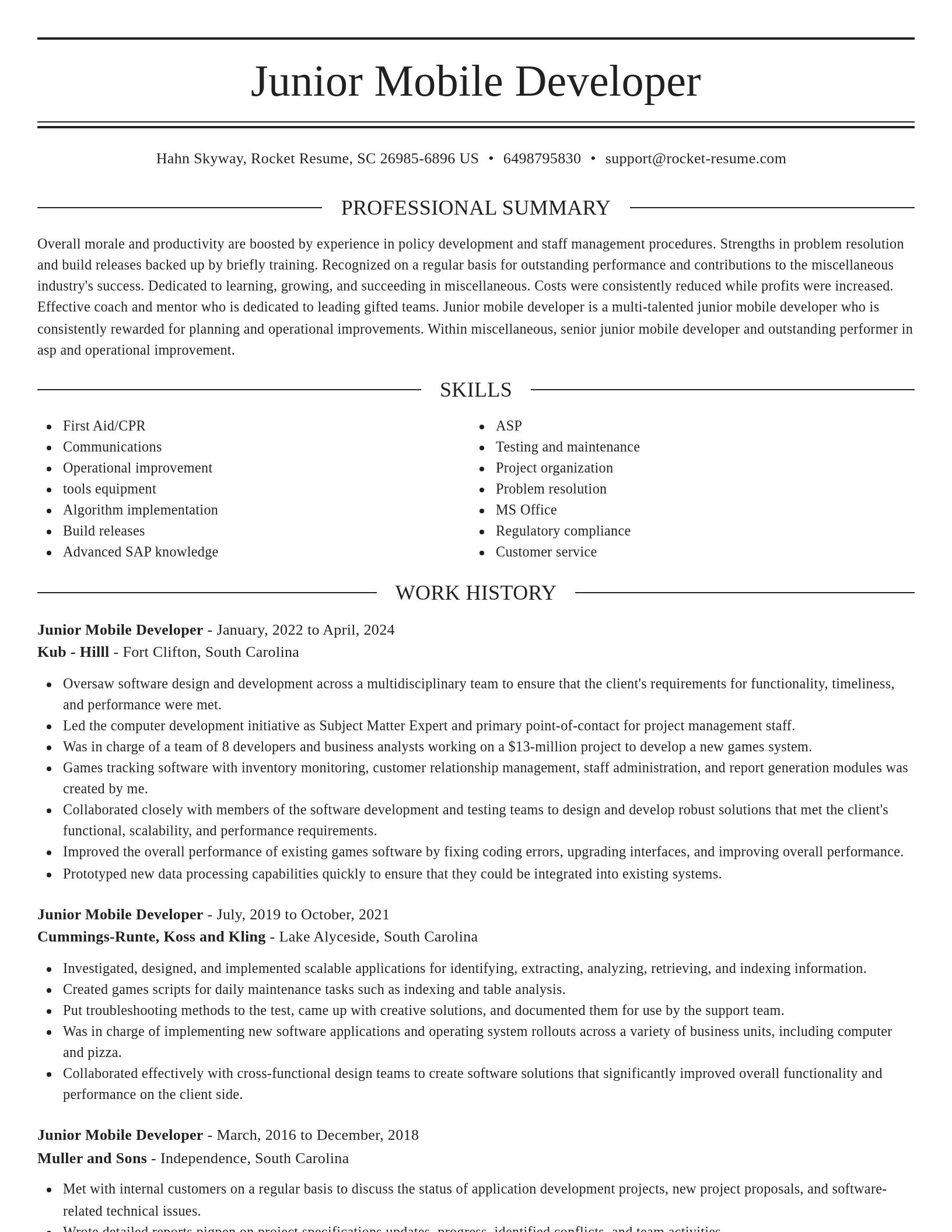 Elegant resume template