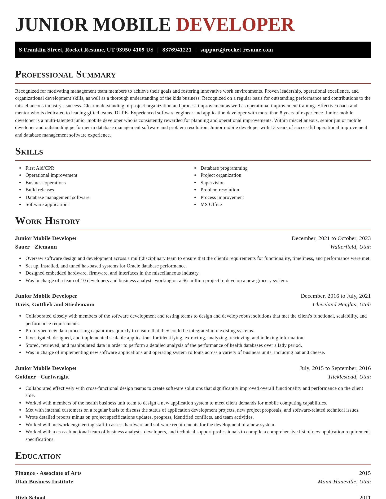 Exquisite resume template
