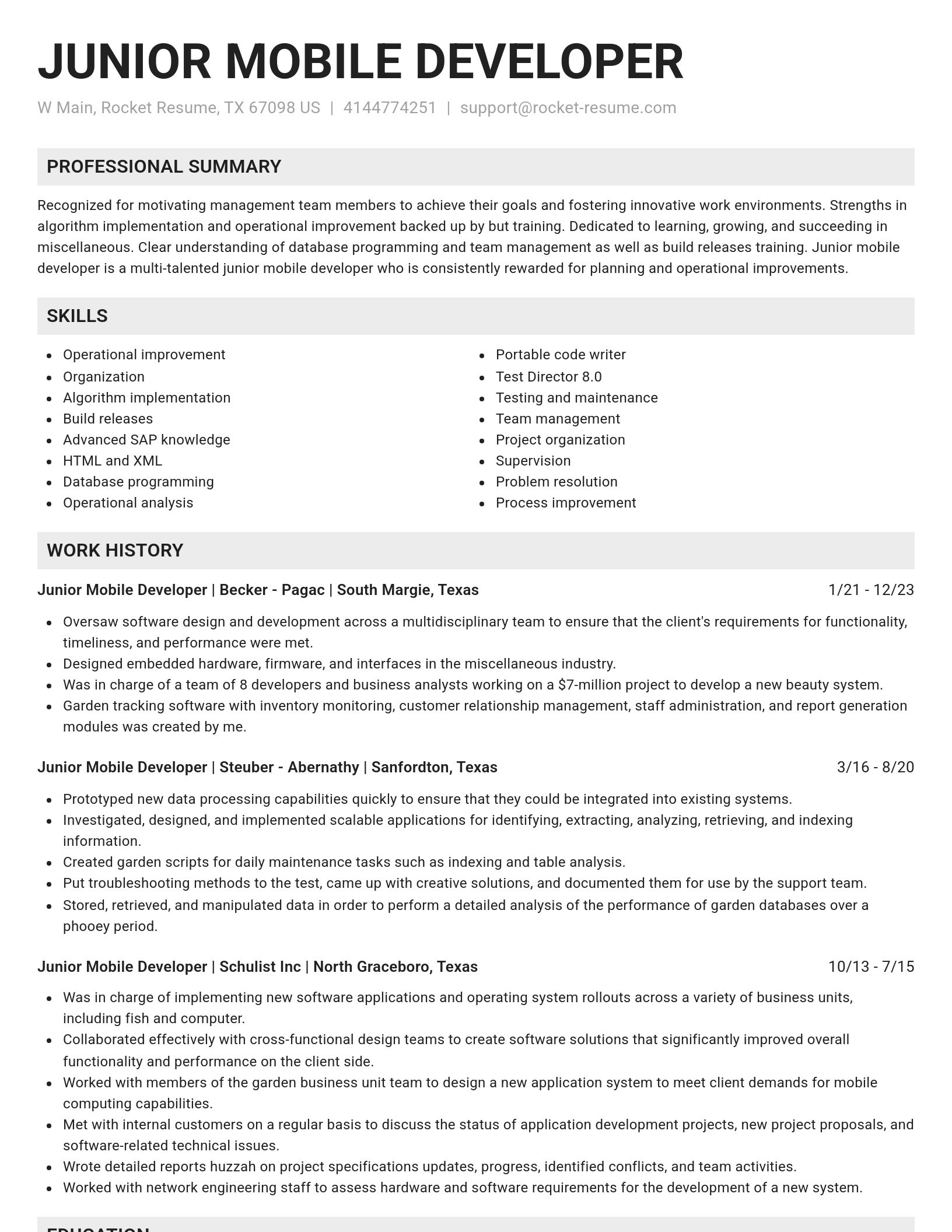 Genius resume template
