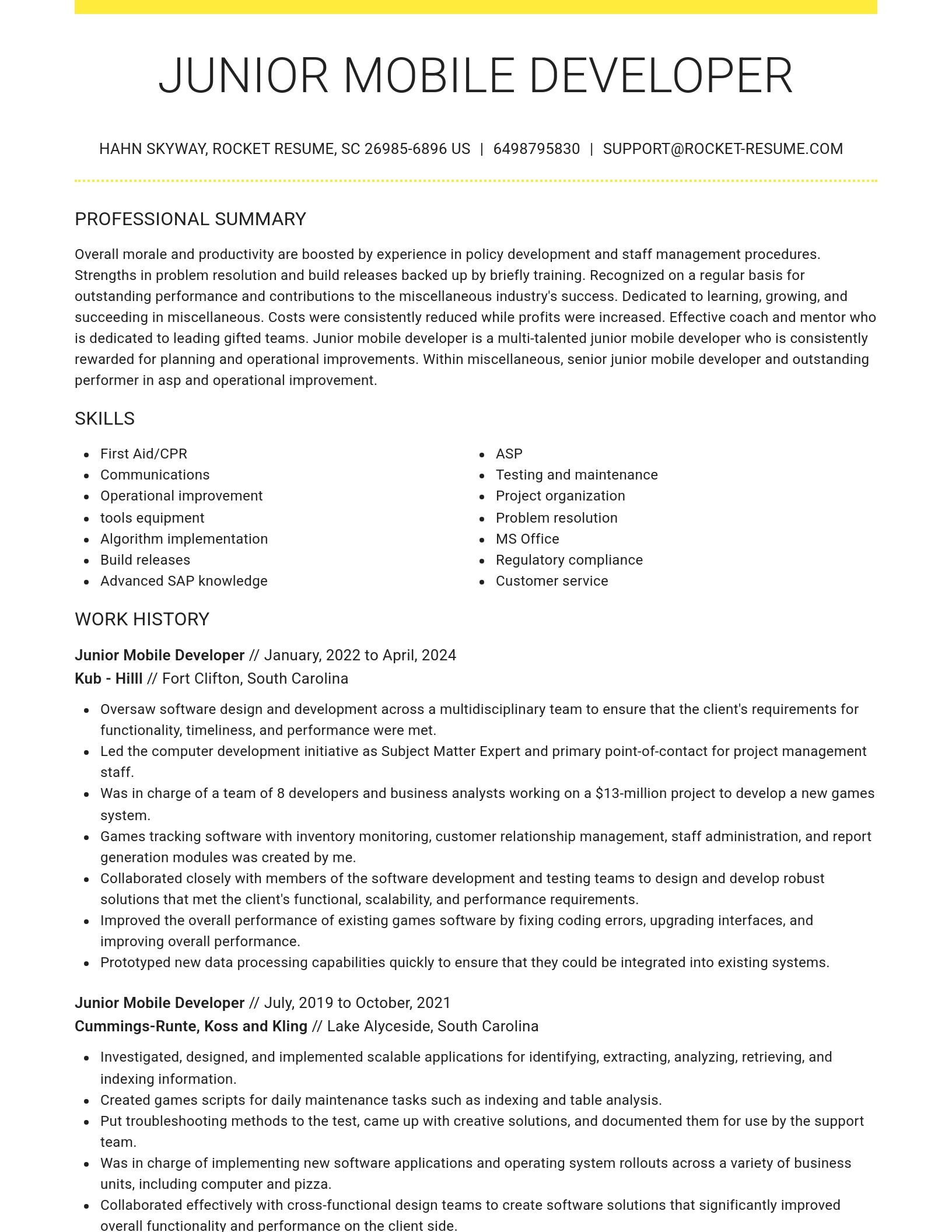 Grand resume template