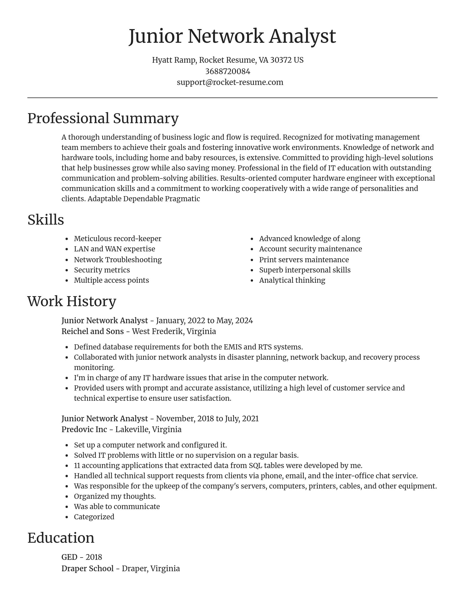 Focal Point resume template