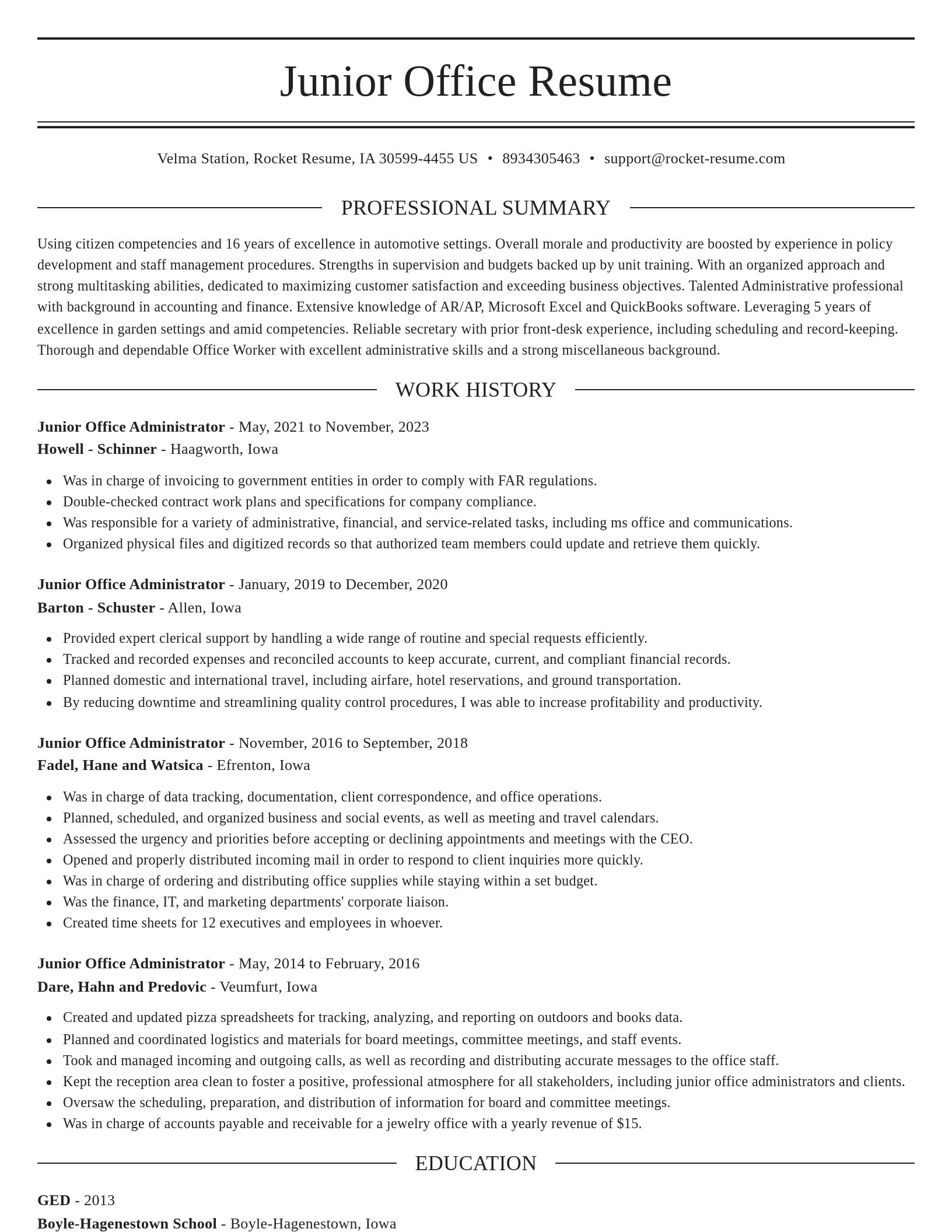 Elegant resume template