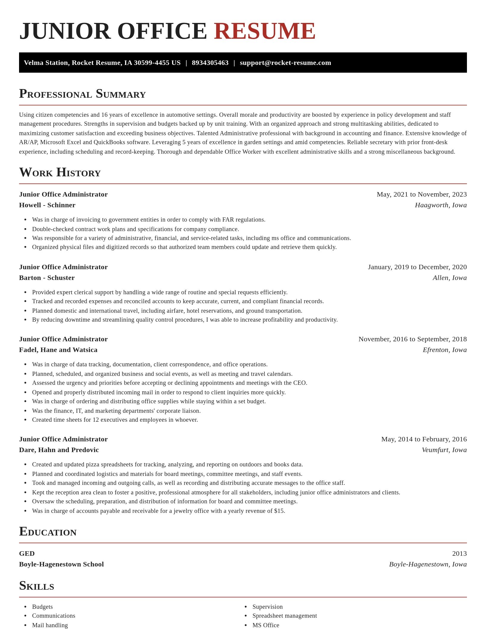 Exquisite resume template
