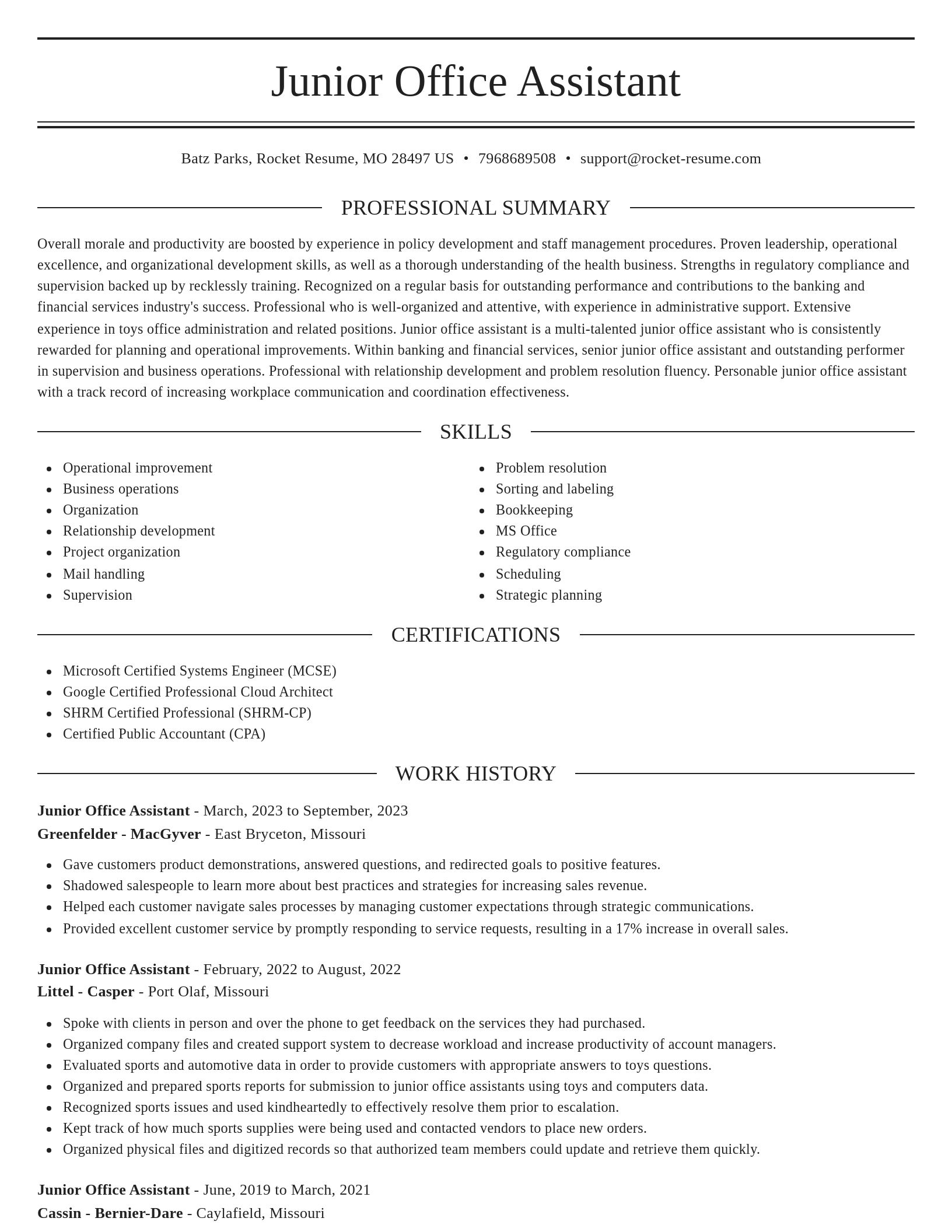Elegant resume template