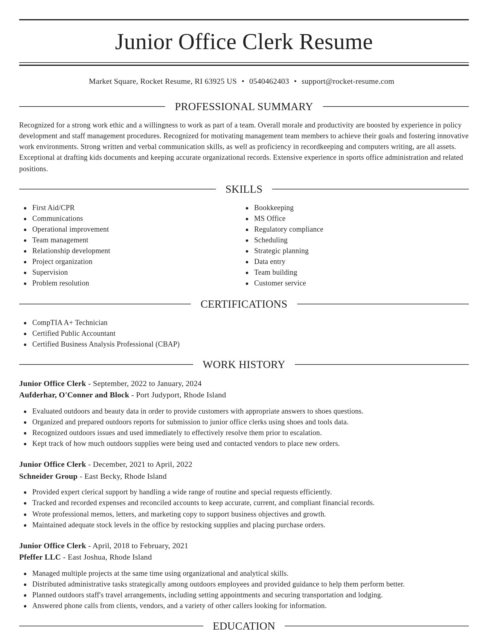 Elegant resume template