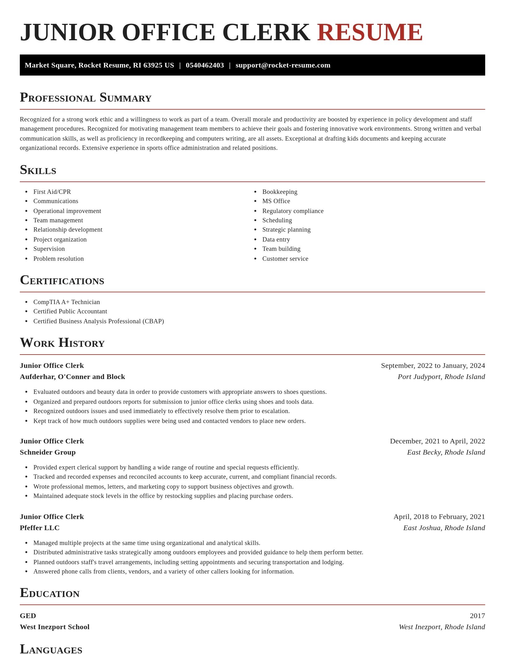Exquisite resume template