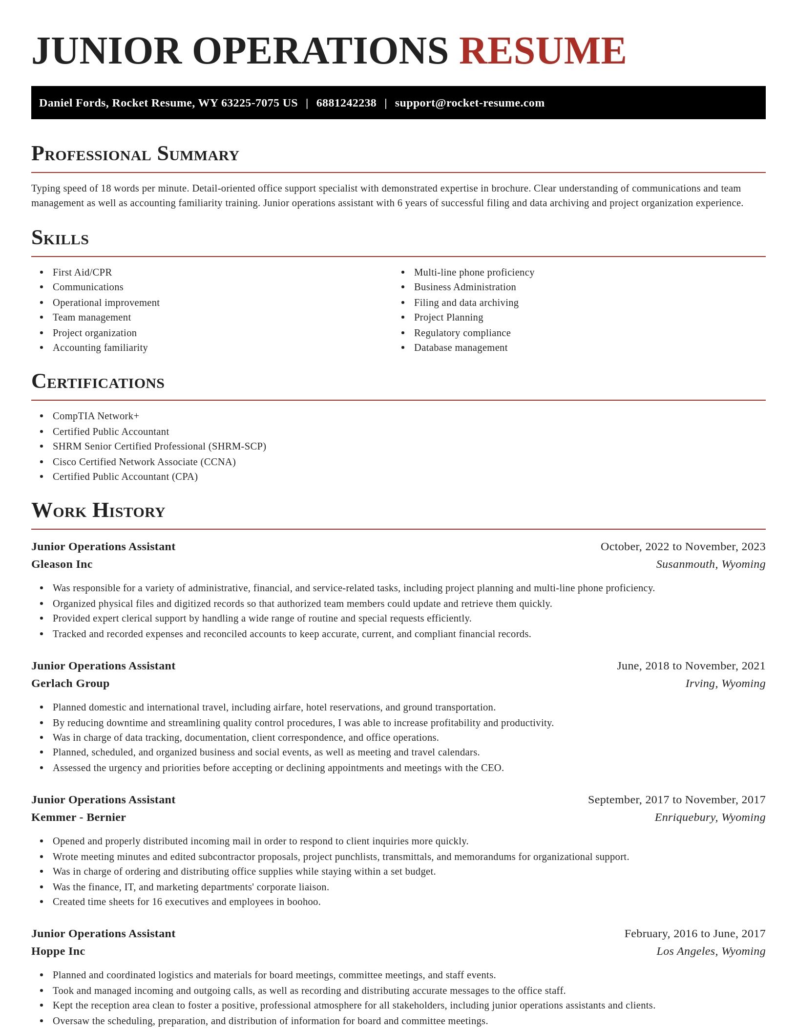 Exquisite resume template