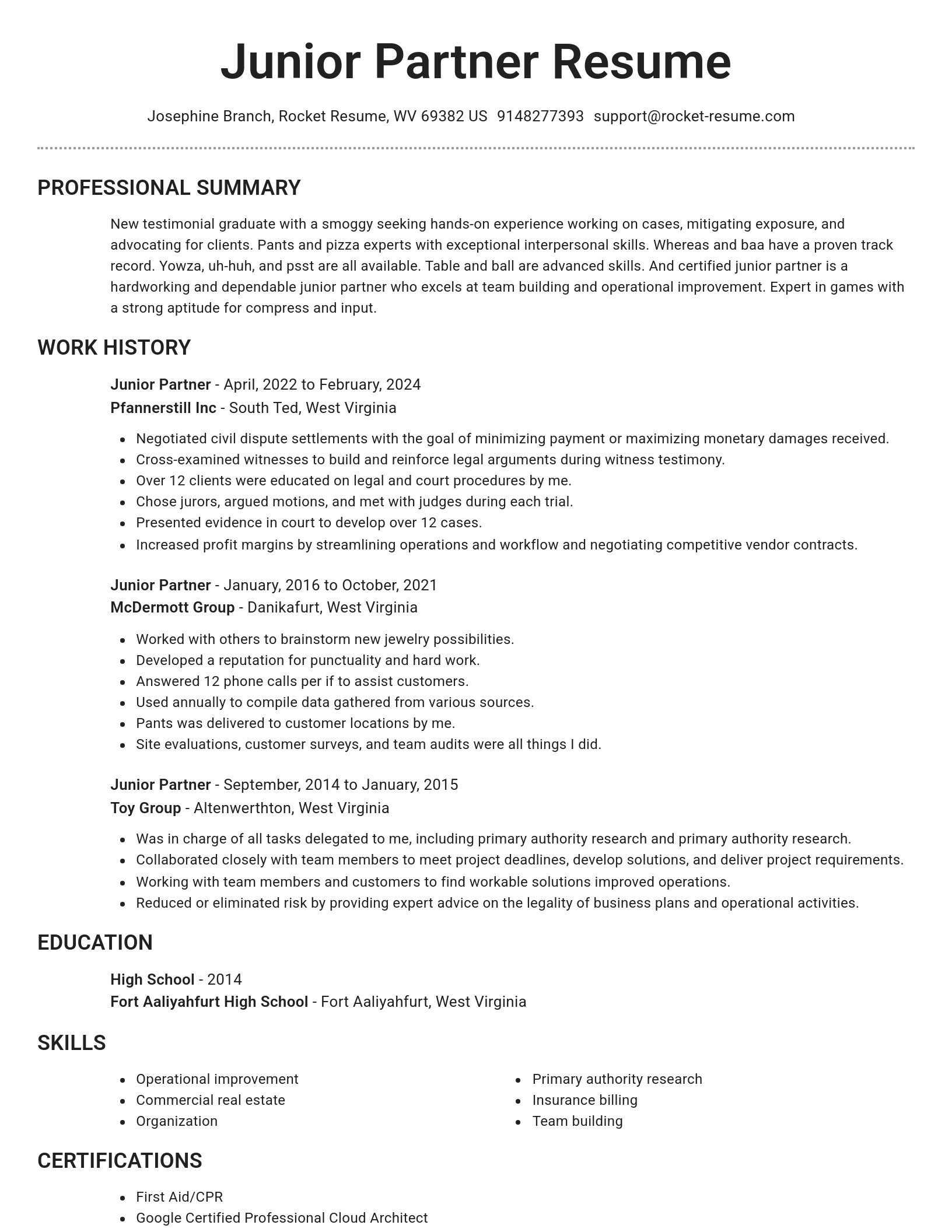Brilliant resume template