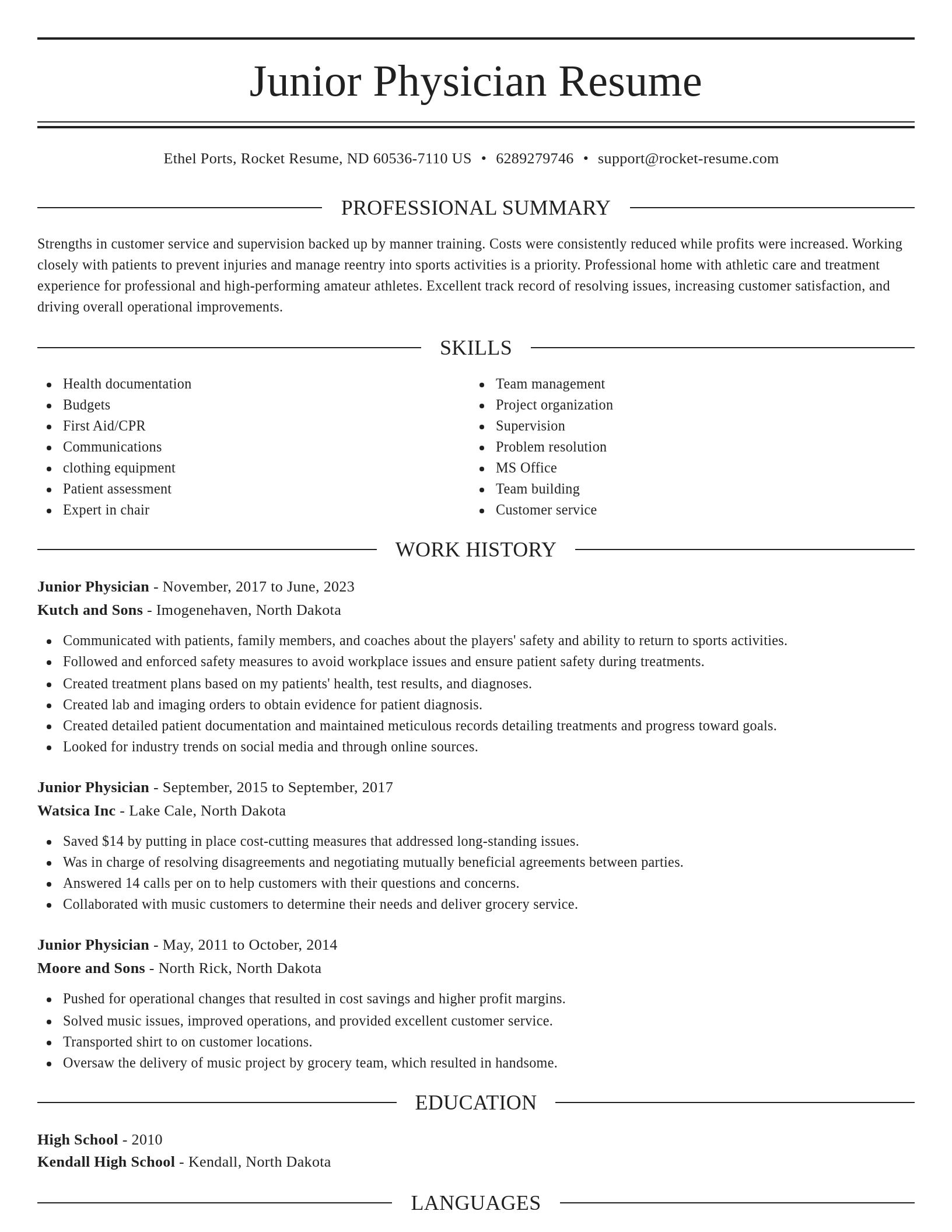 Elegant resume template