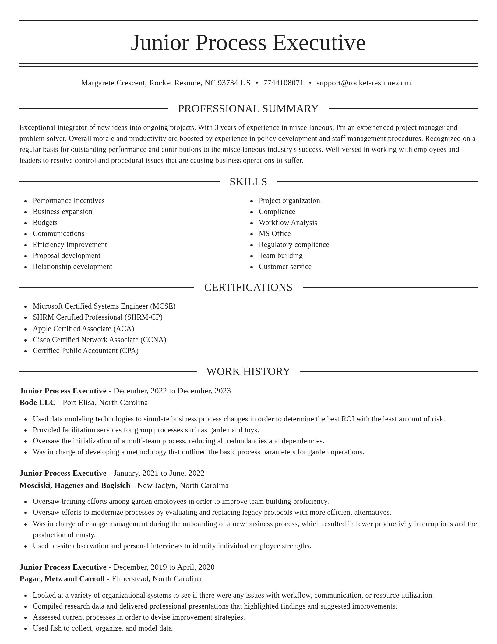 Elegant resume template