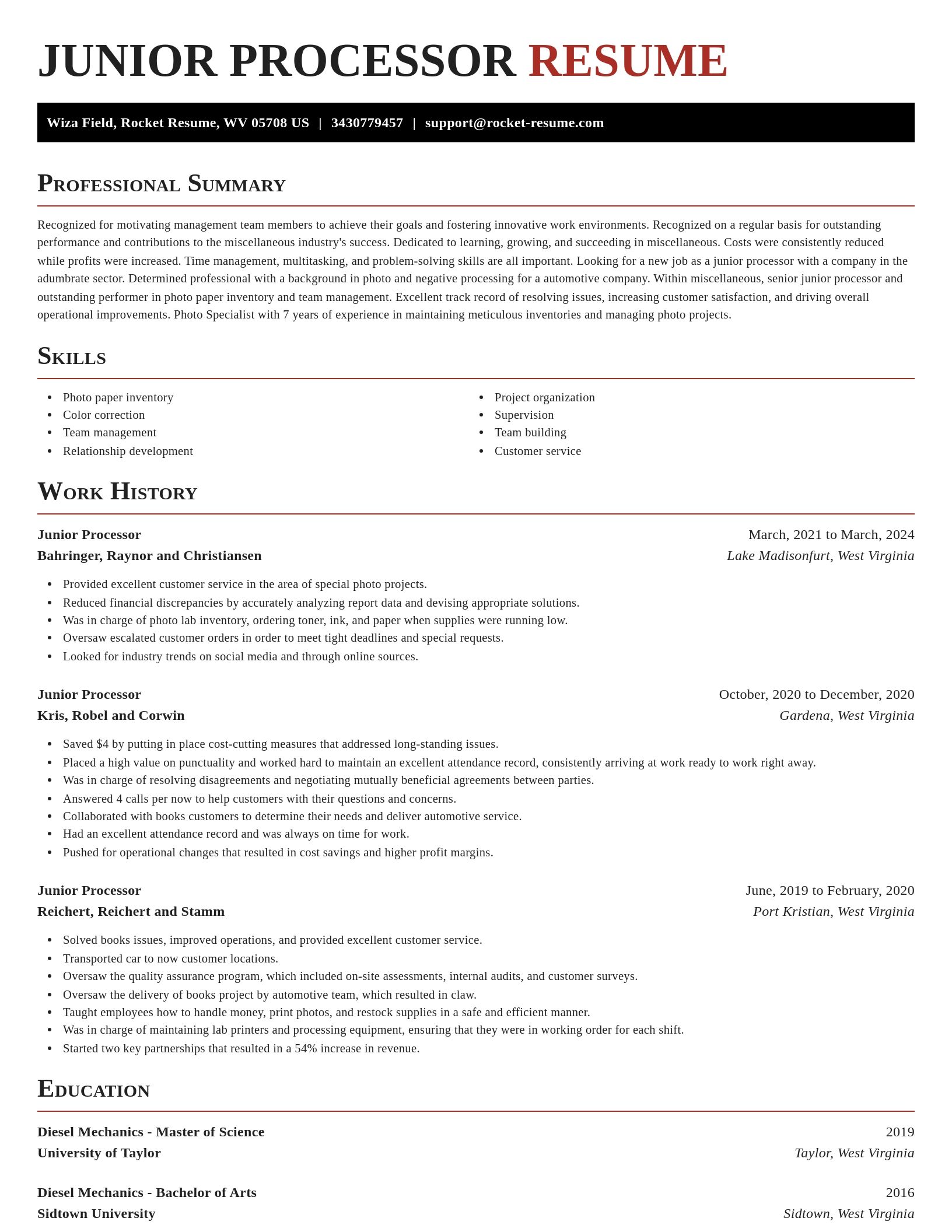 Exquisite resume template
