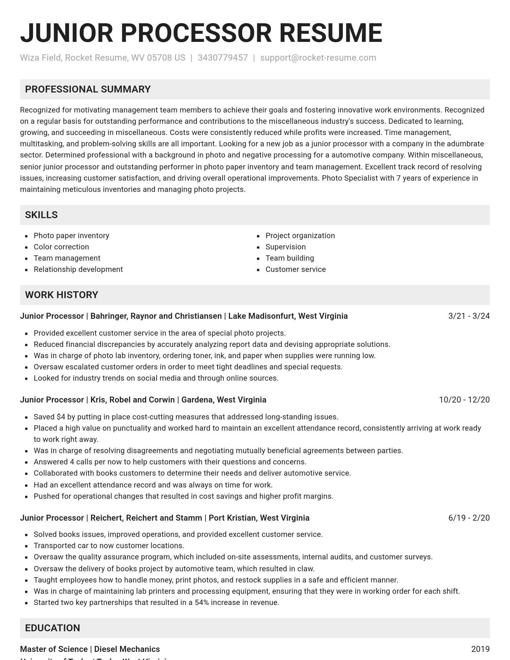 Genius resume template