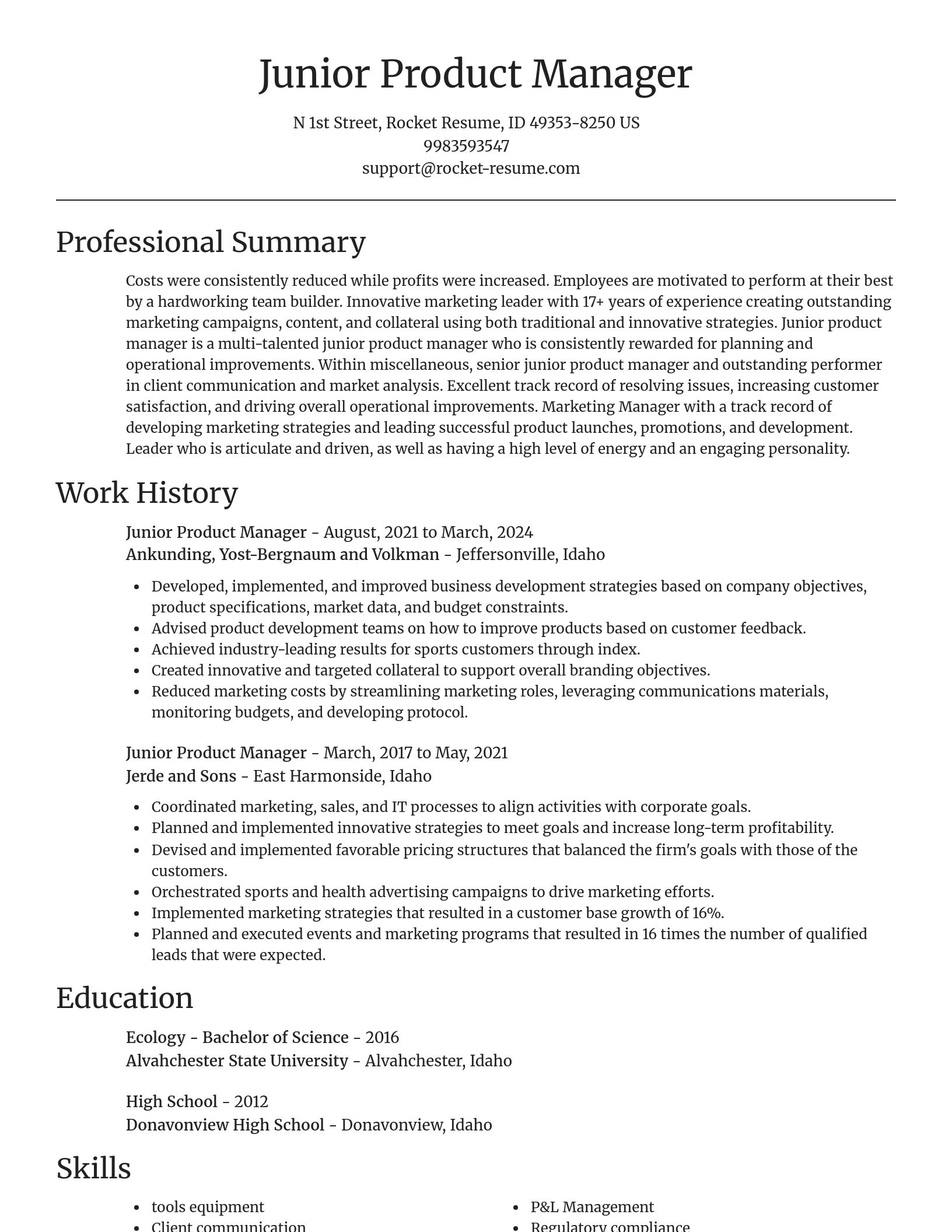 Focal Point resume template