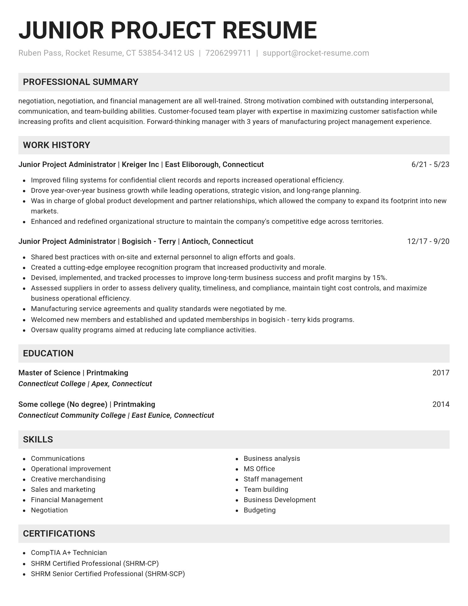 Genius resume template