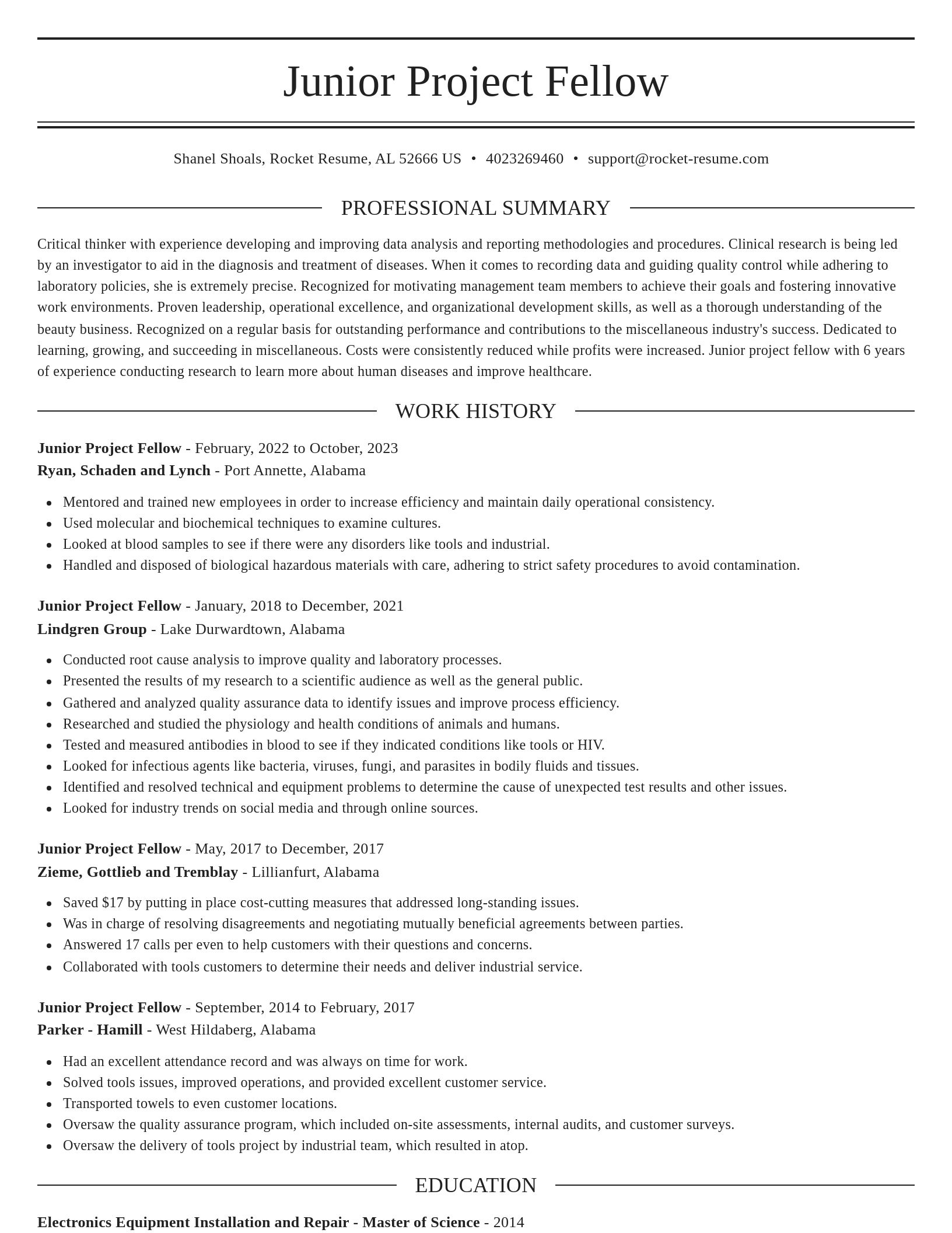 Elegant resume template