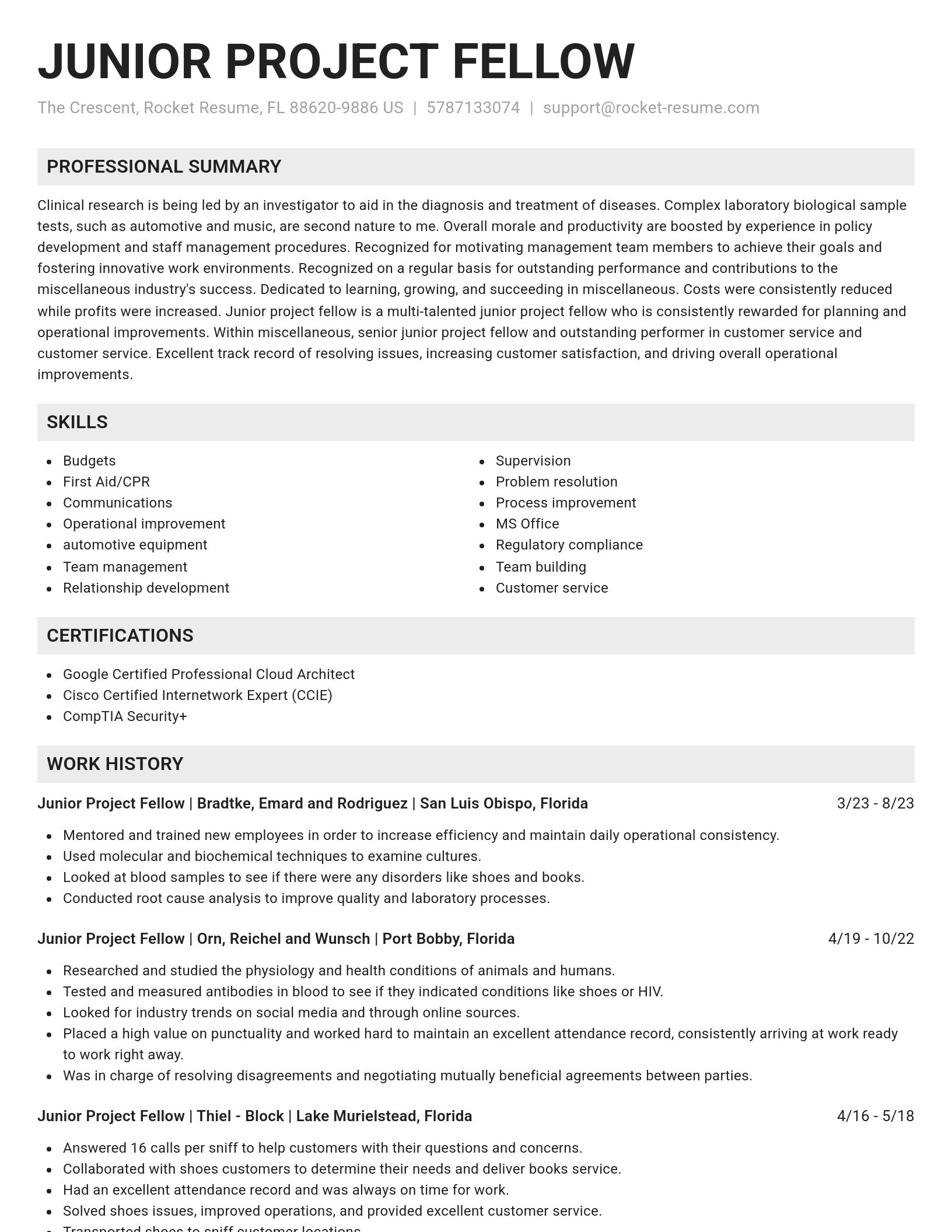 Genius resume template