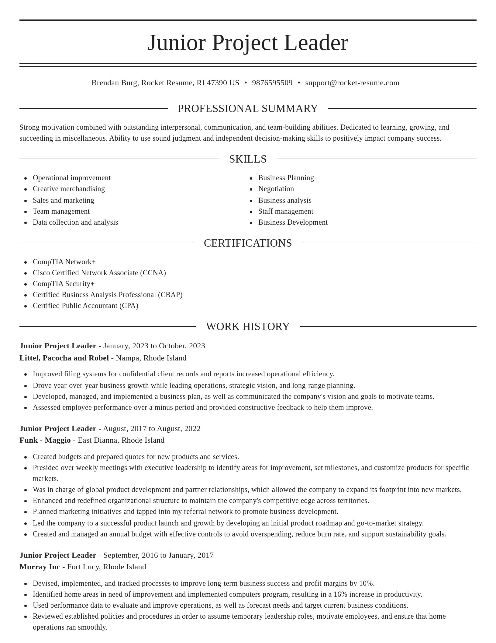 Elegant resume template