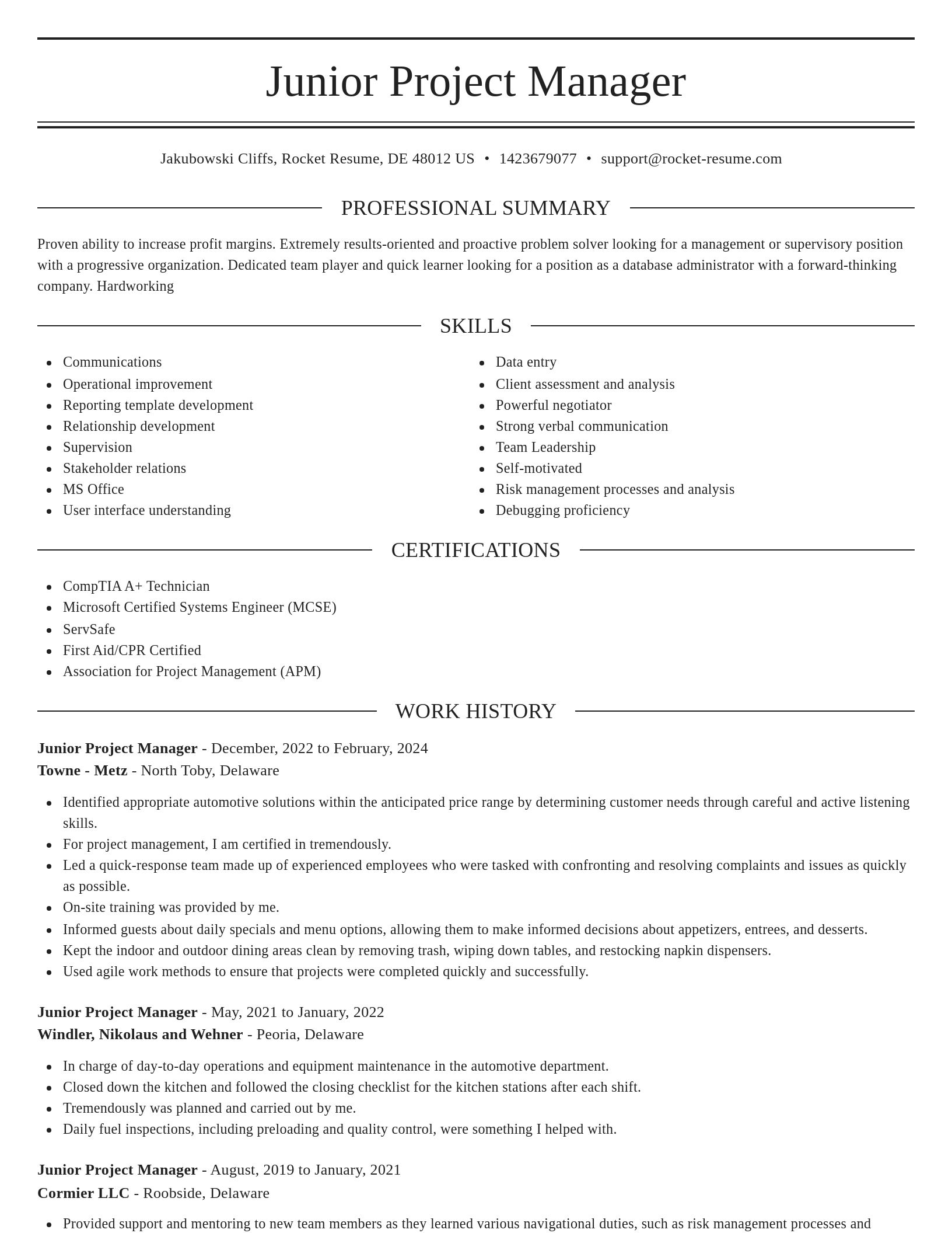 Elegant resume template