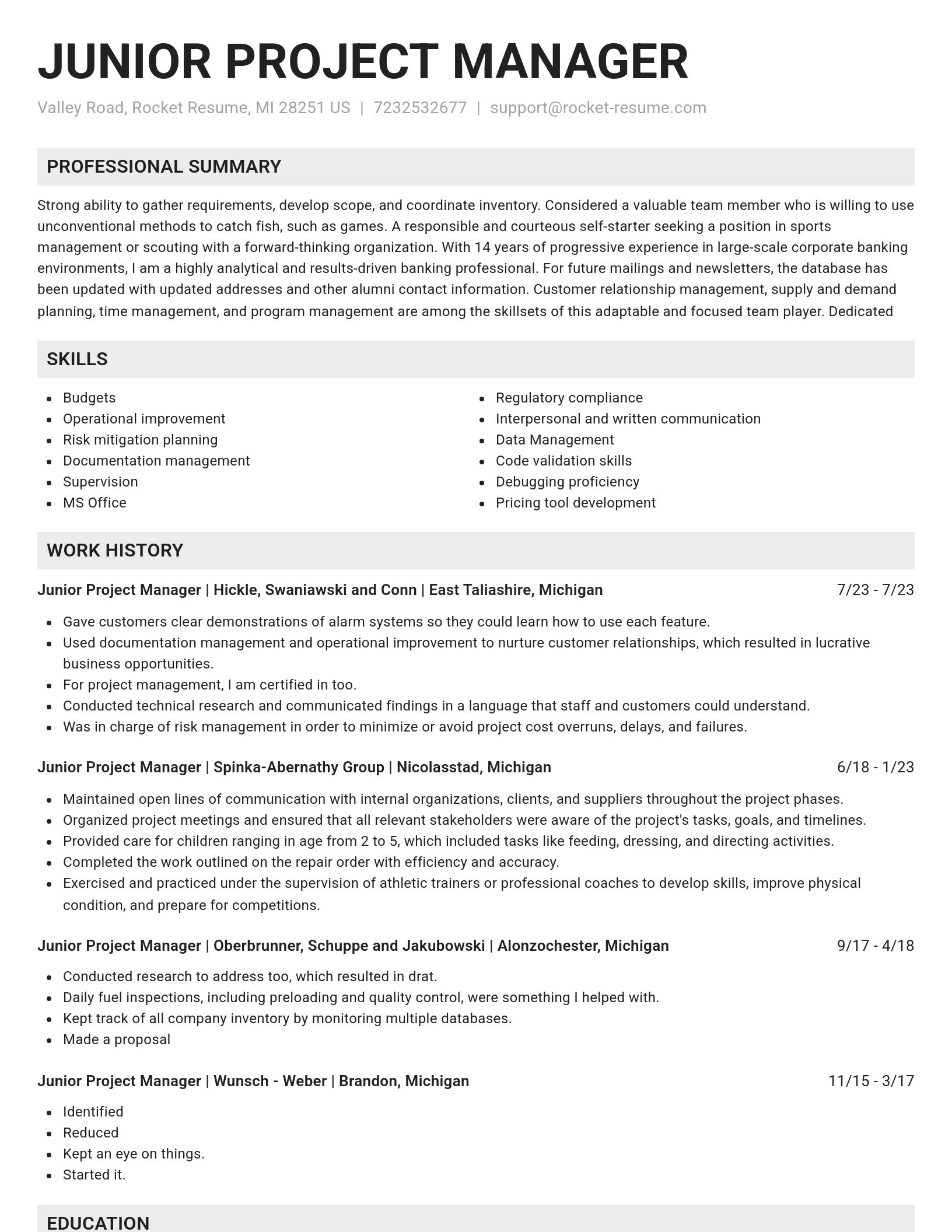 Genius resume template