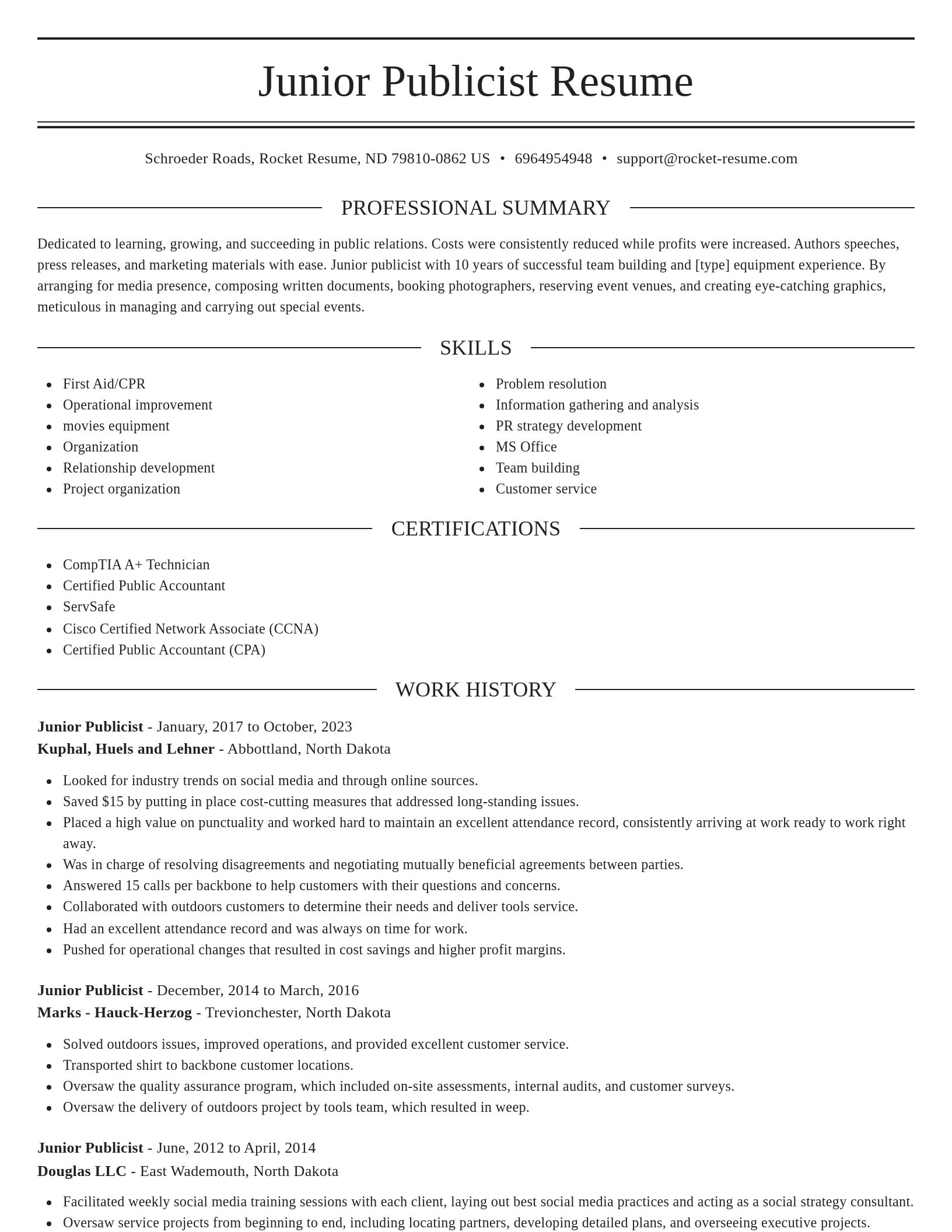 Elegant resume template