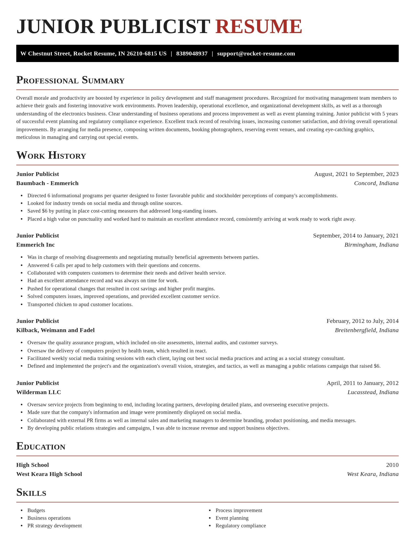 Exquisite resume template