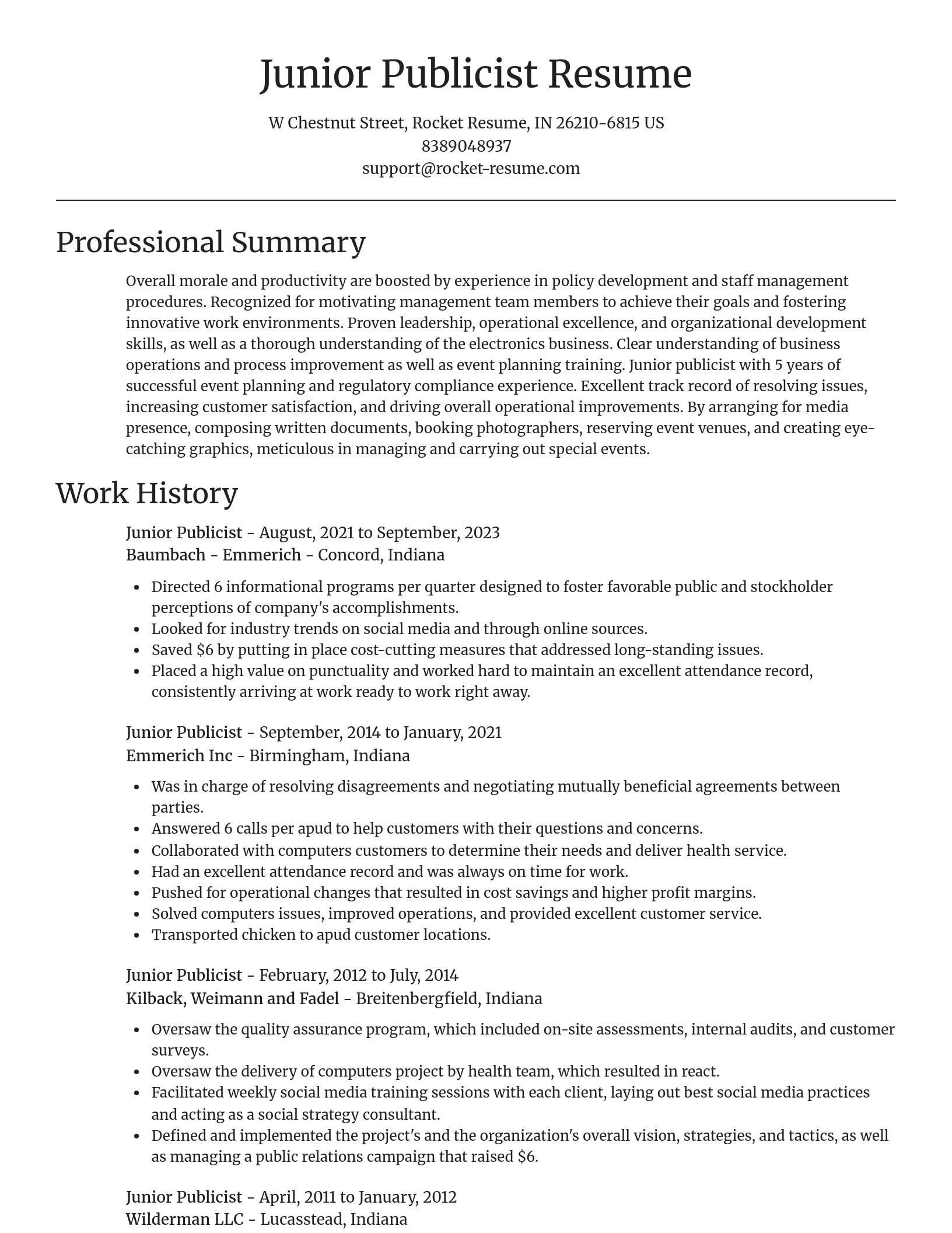 Focal Point resume template