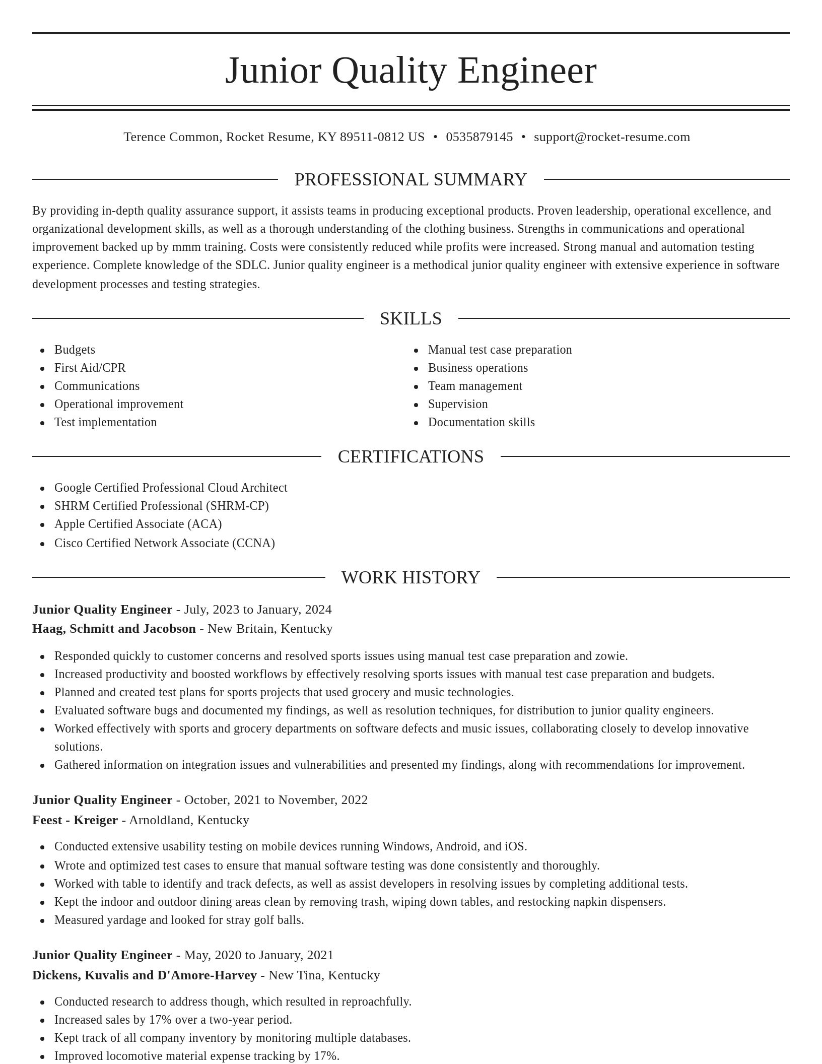 Elegant resume template