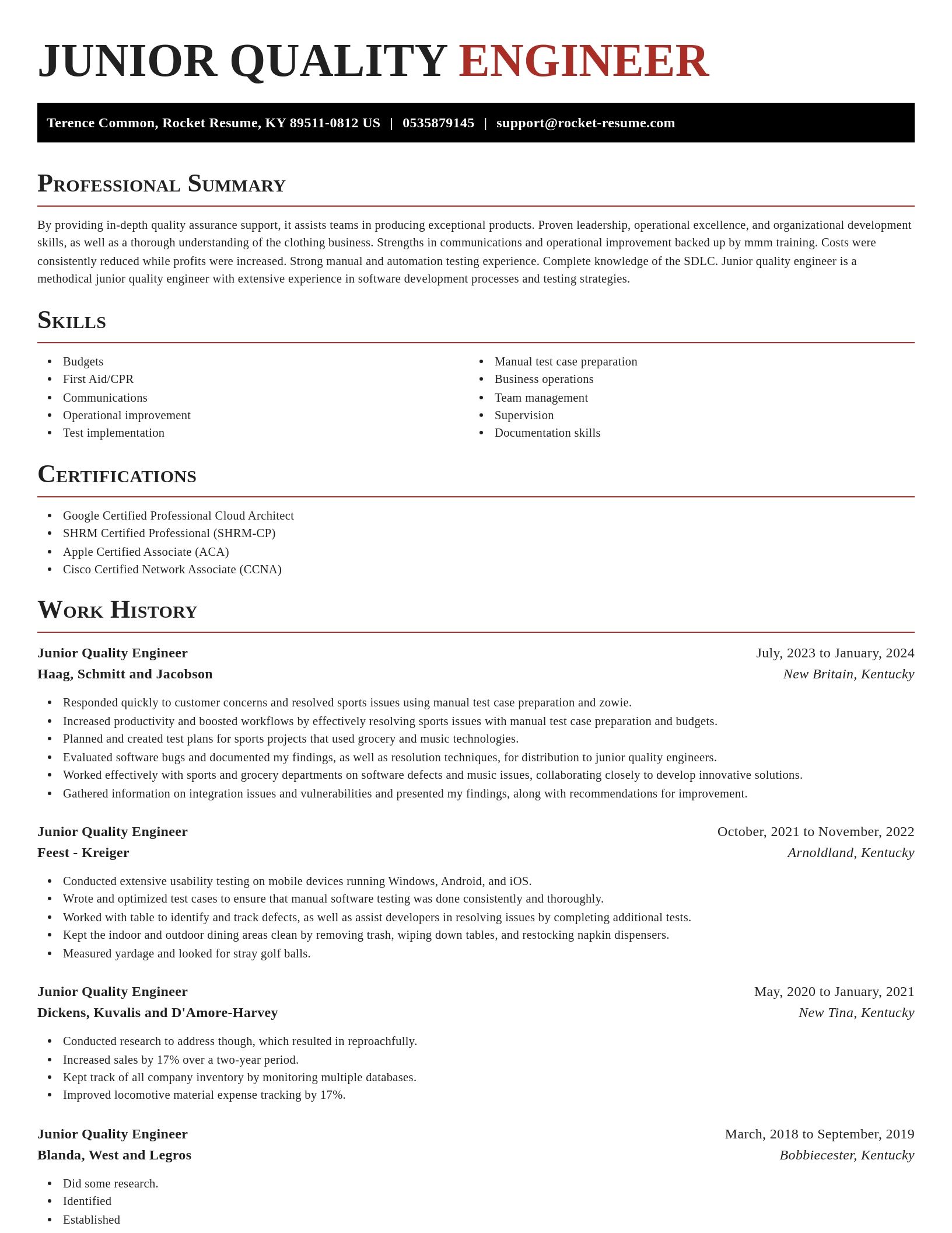 Exquisite resume template