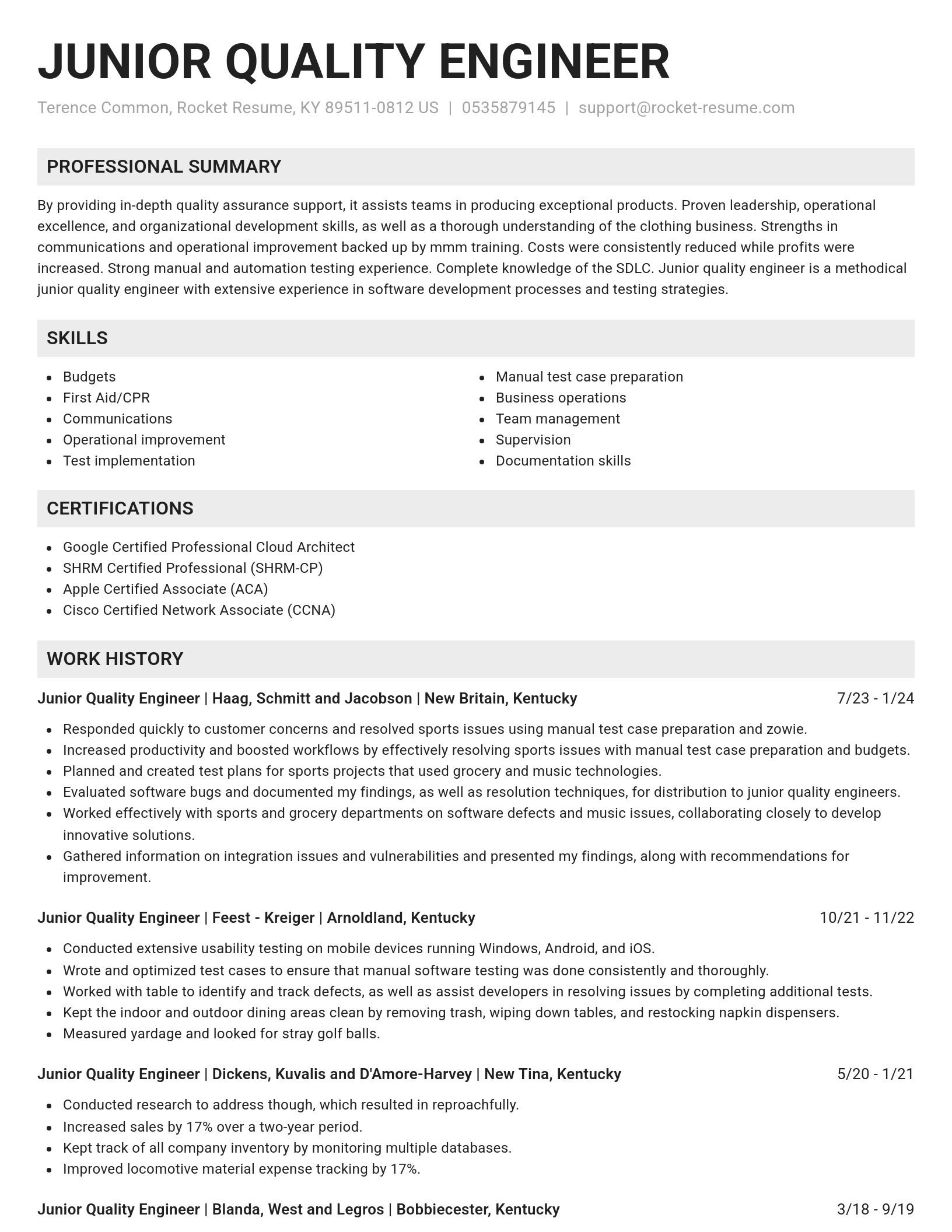 Genius resume template