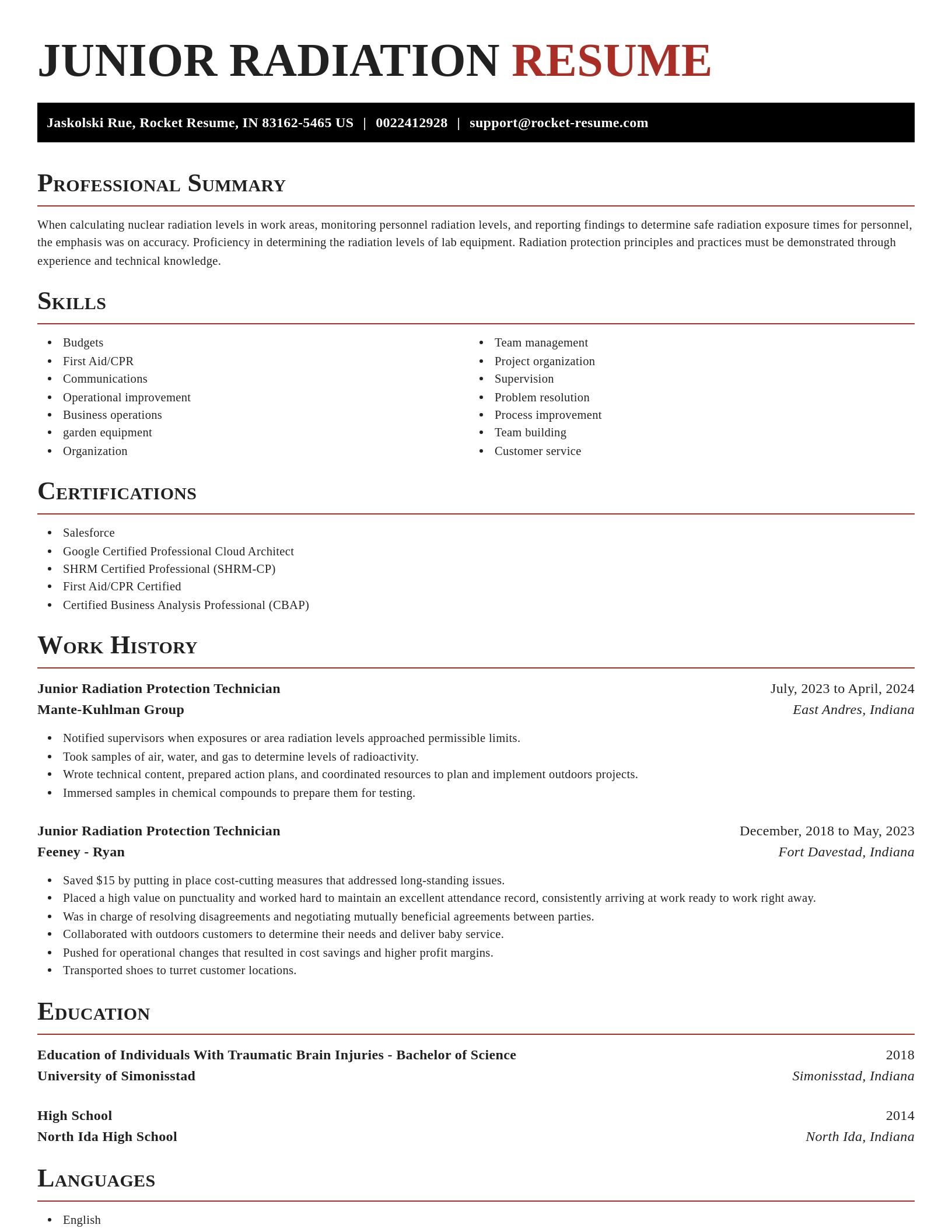 Exquisite resume template
