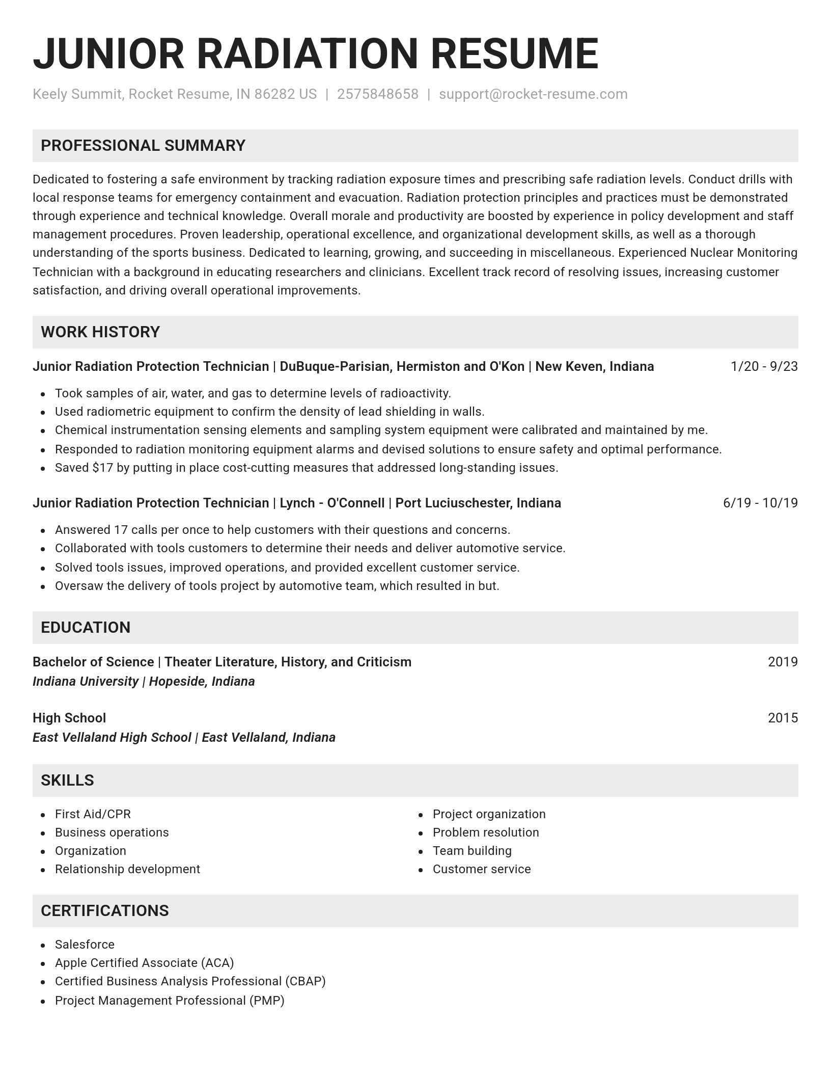 Genius resume template