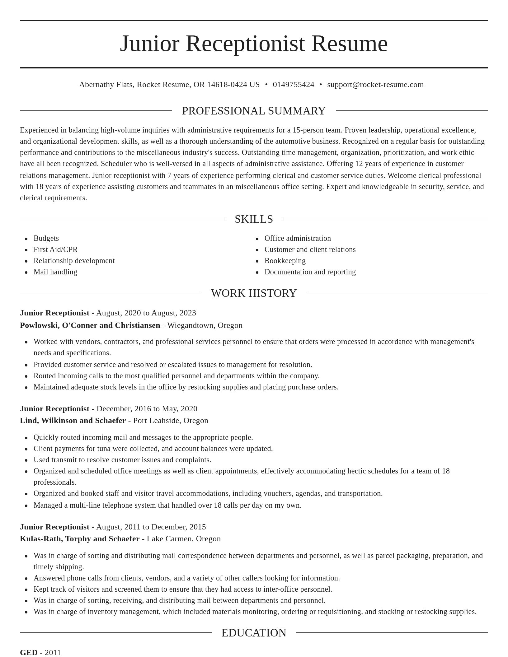 Elegant resume template