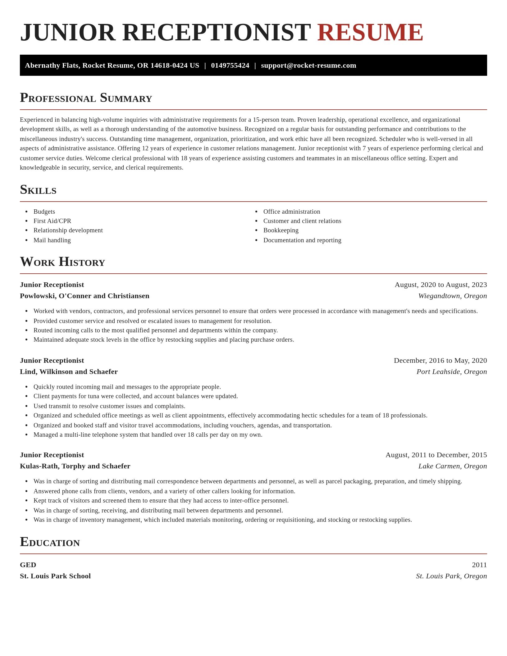 Exquisite resume template