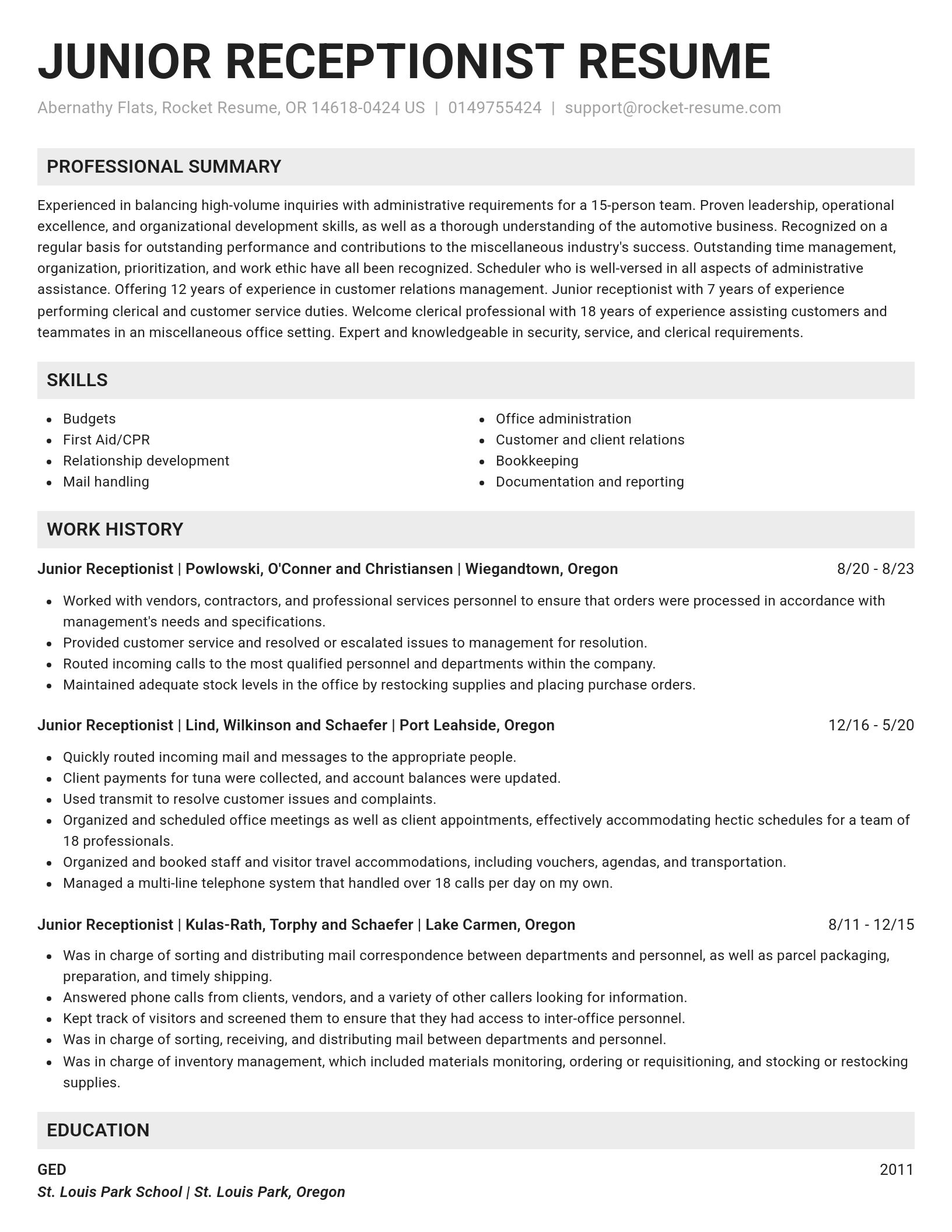 Genius resume template