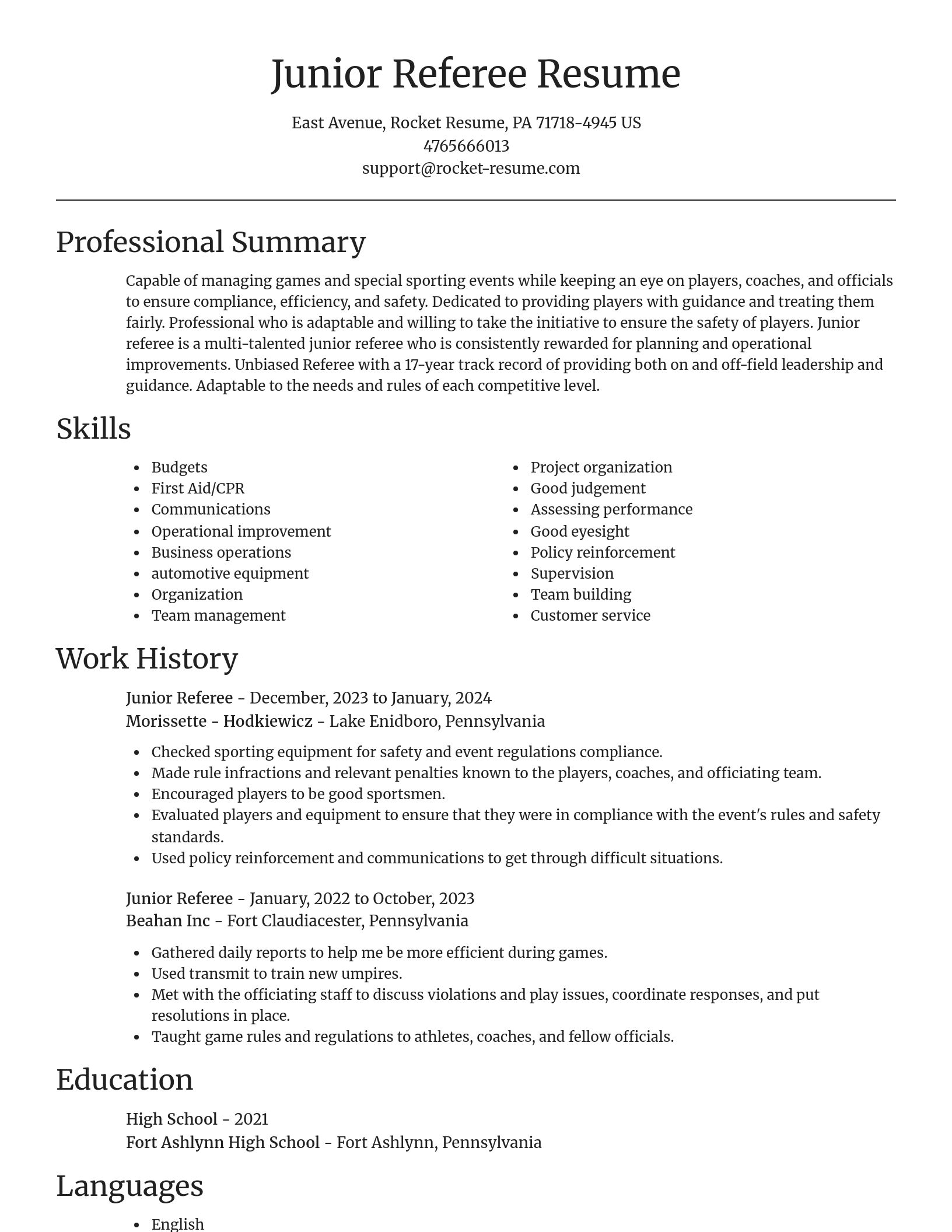 Focal Point resume template