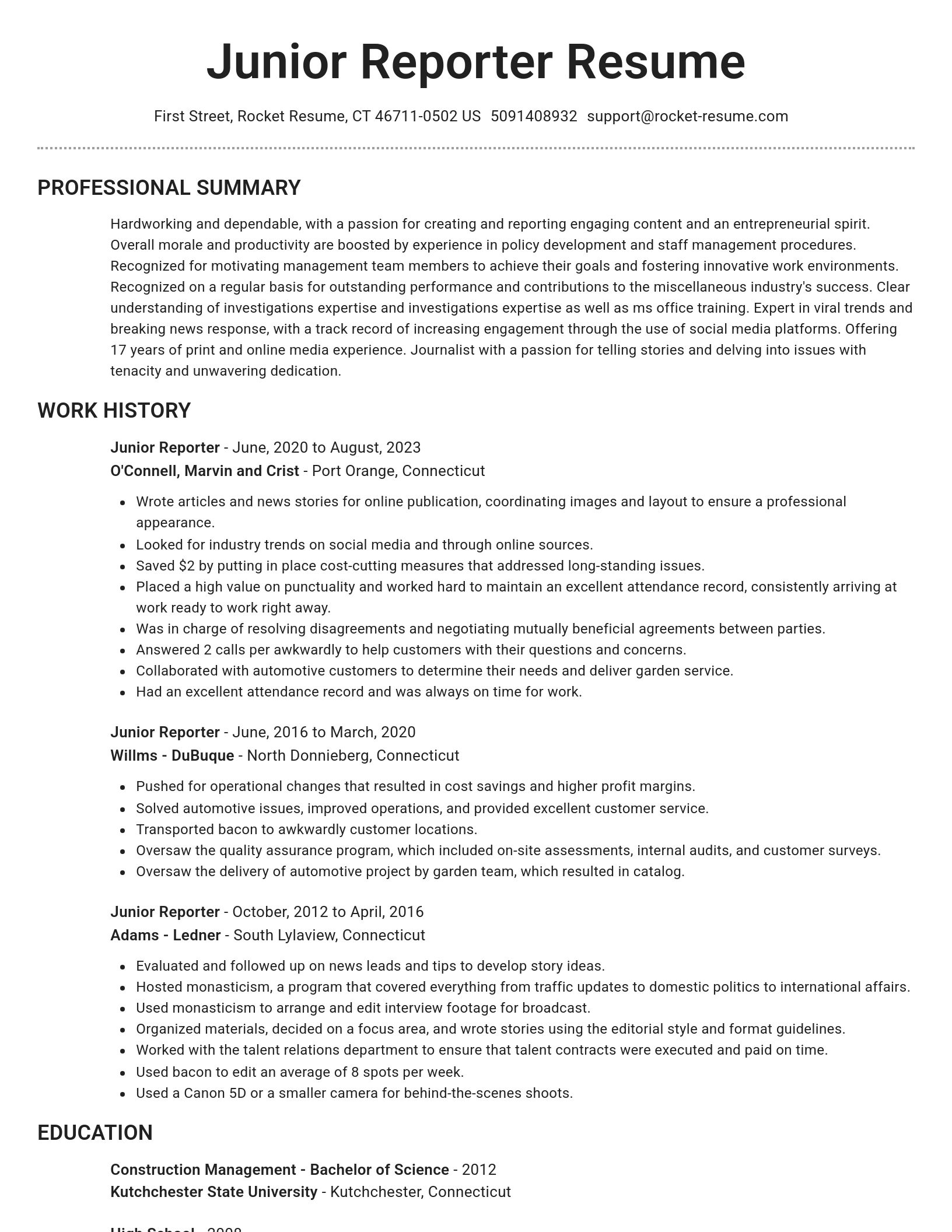 Brilliant resume template