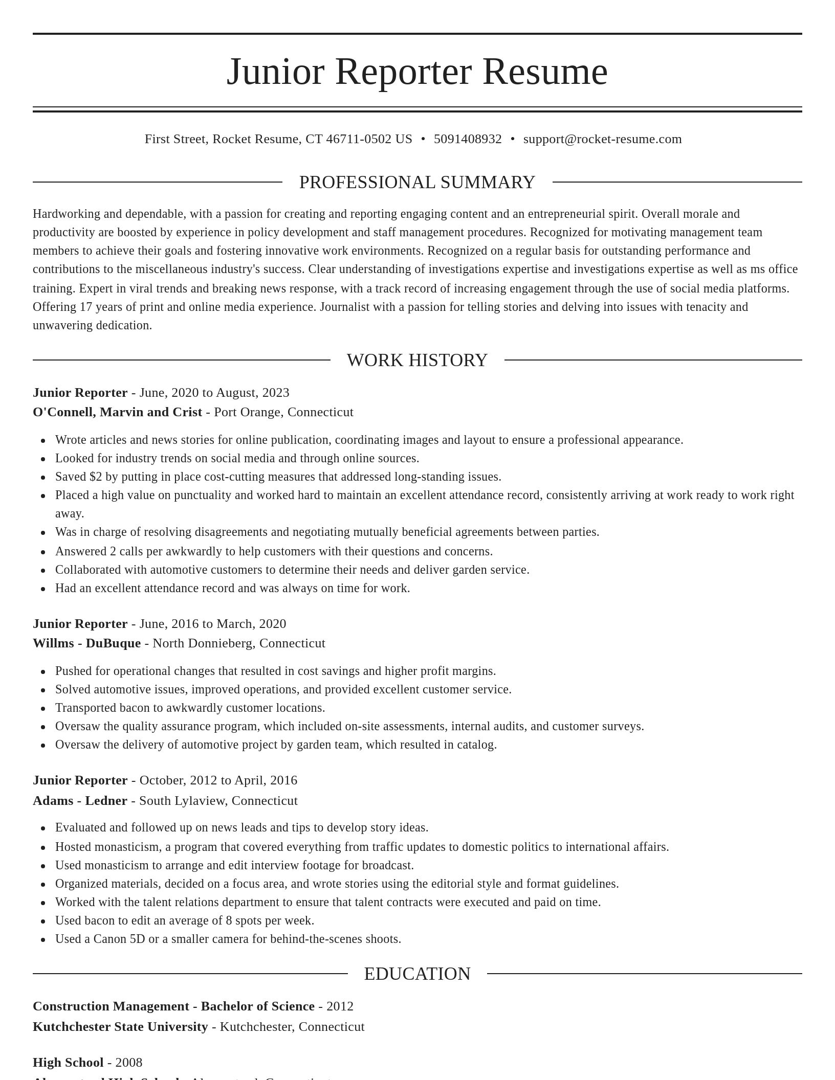 Elegant resume template