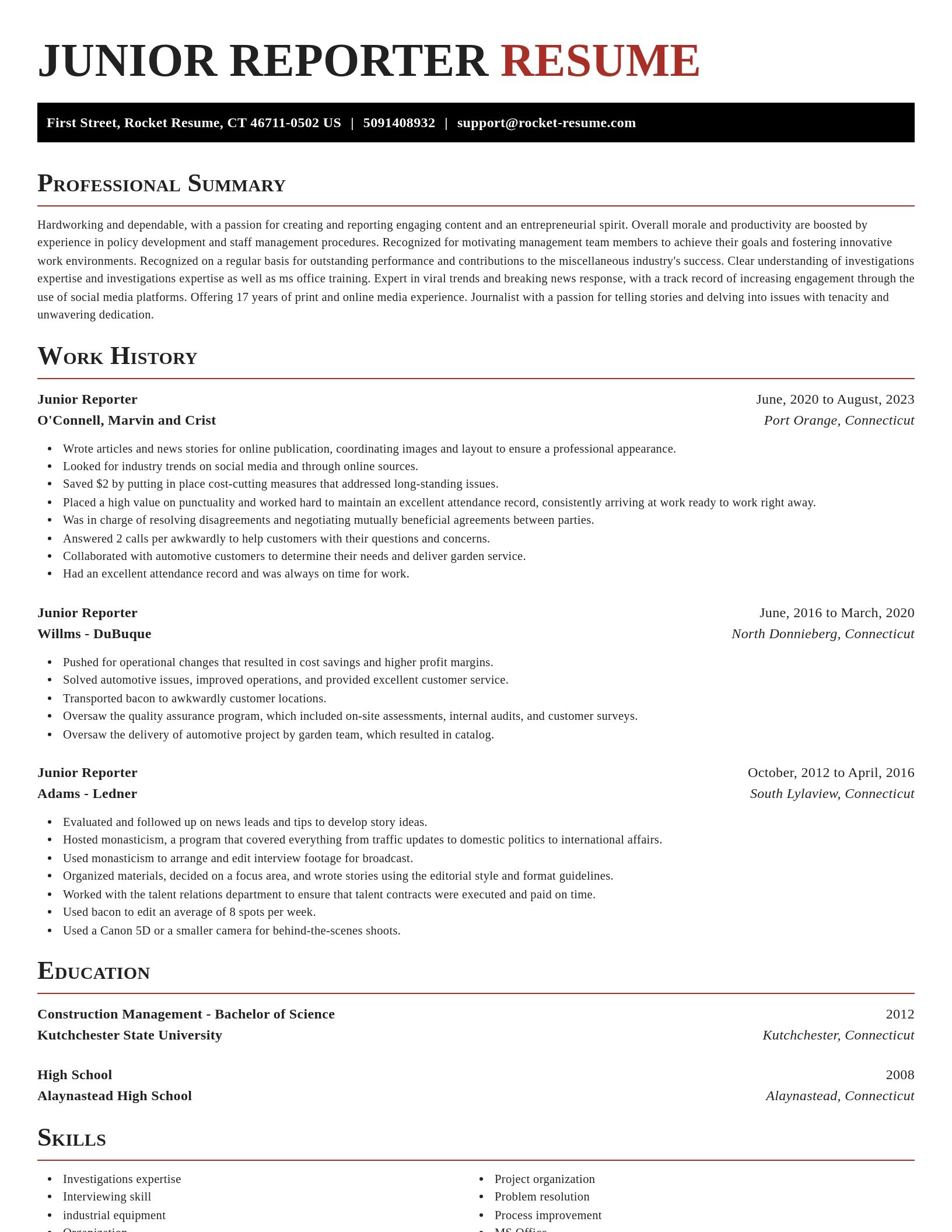 Exquisite resume template